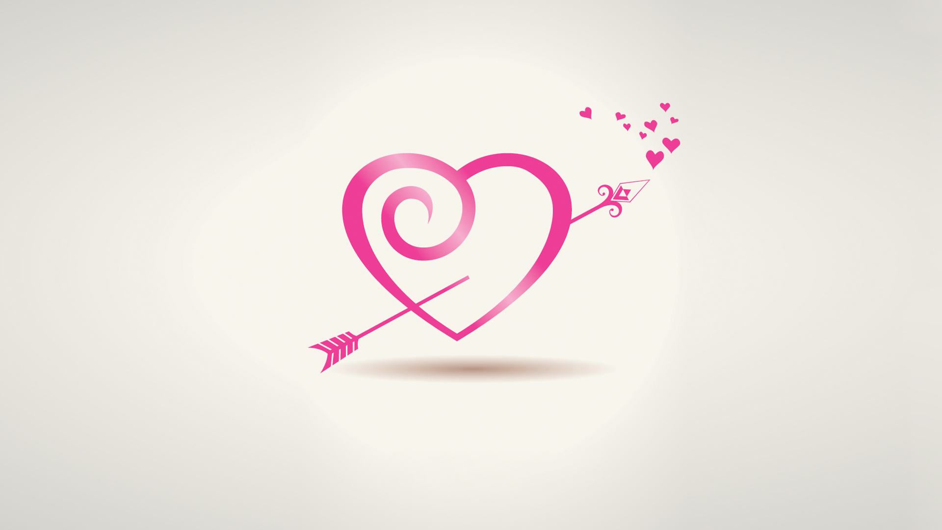 heart, Valentines Day, Digital art, Simple background, Arrows, Arrows (design), Love Wallpaper HD / Desktop and Mobile Background