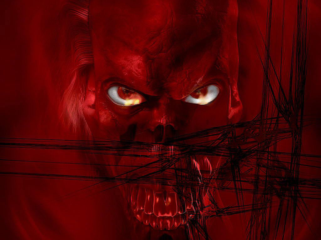 horror wallpaper 3D, red, cg artwork, fictional character, demon, fiction