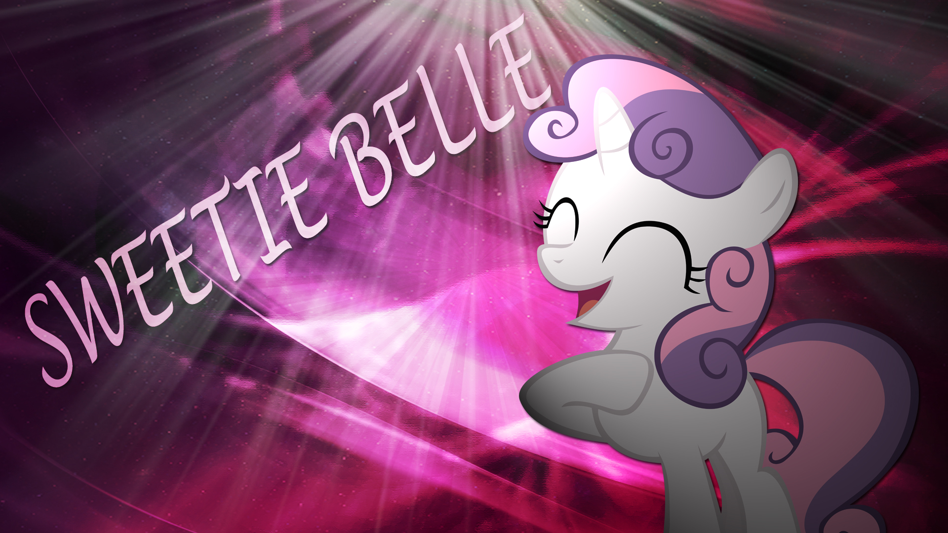Sweetie Belle Wallpaper by Pangbot and TygerxL. My Little Pony wallpaper. My Little Wallpaper are Magic