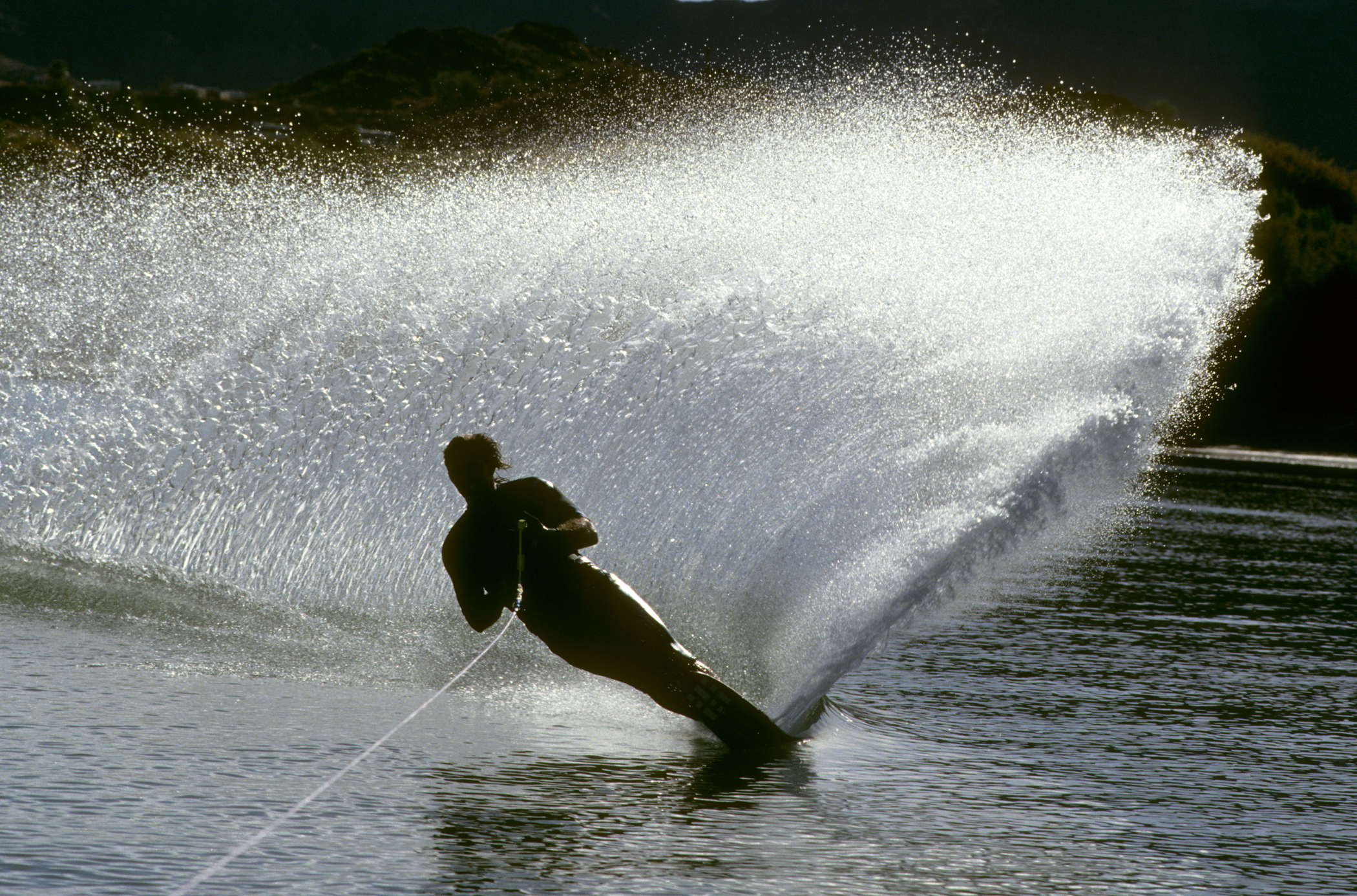 Free Water Ski Photo SLALOM SILHOUETTE H