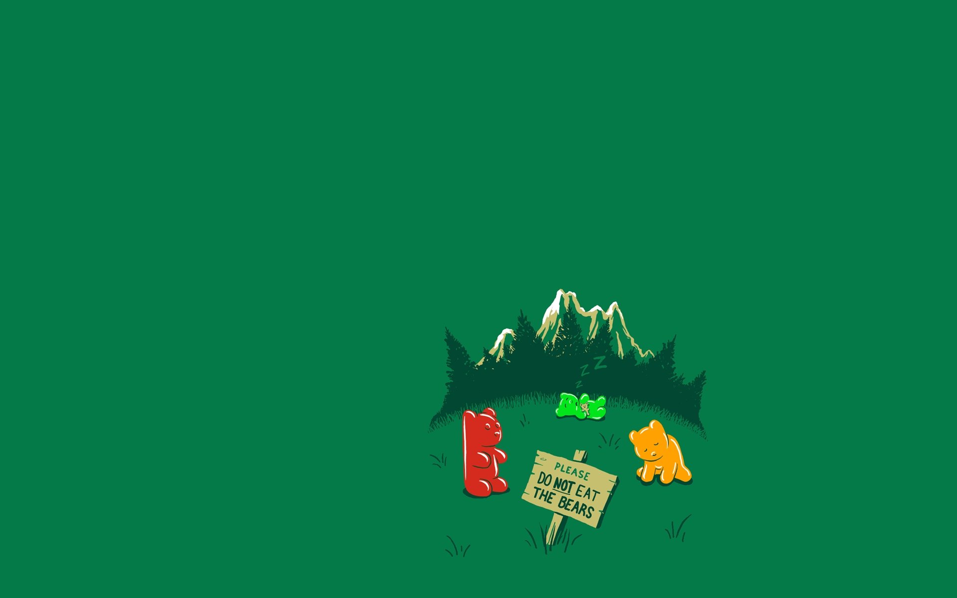 minimalistic, Funny, Gummy, Bears Wallpaper HD / Desktop and Mobile Background