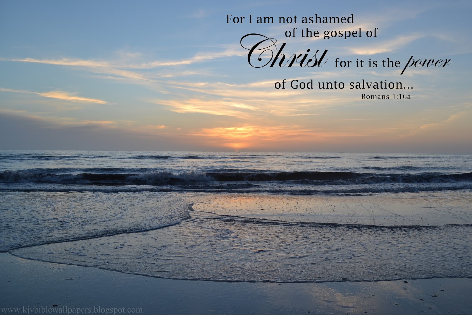 KJV Bible Wallpaper: Not Ashamed 1:16