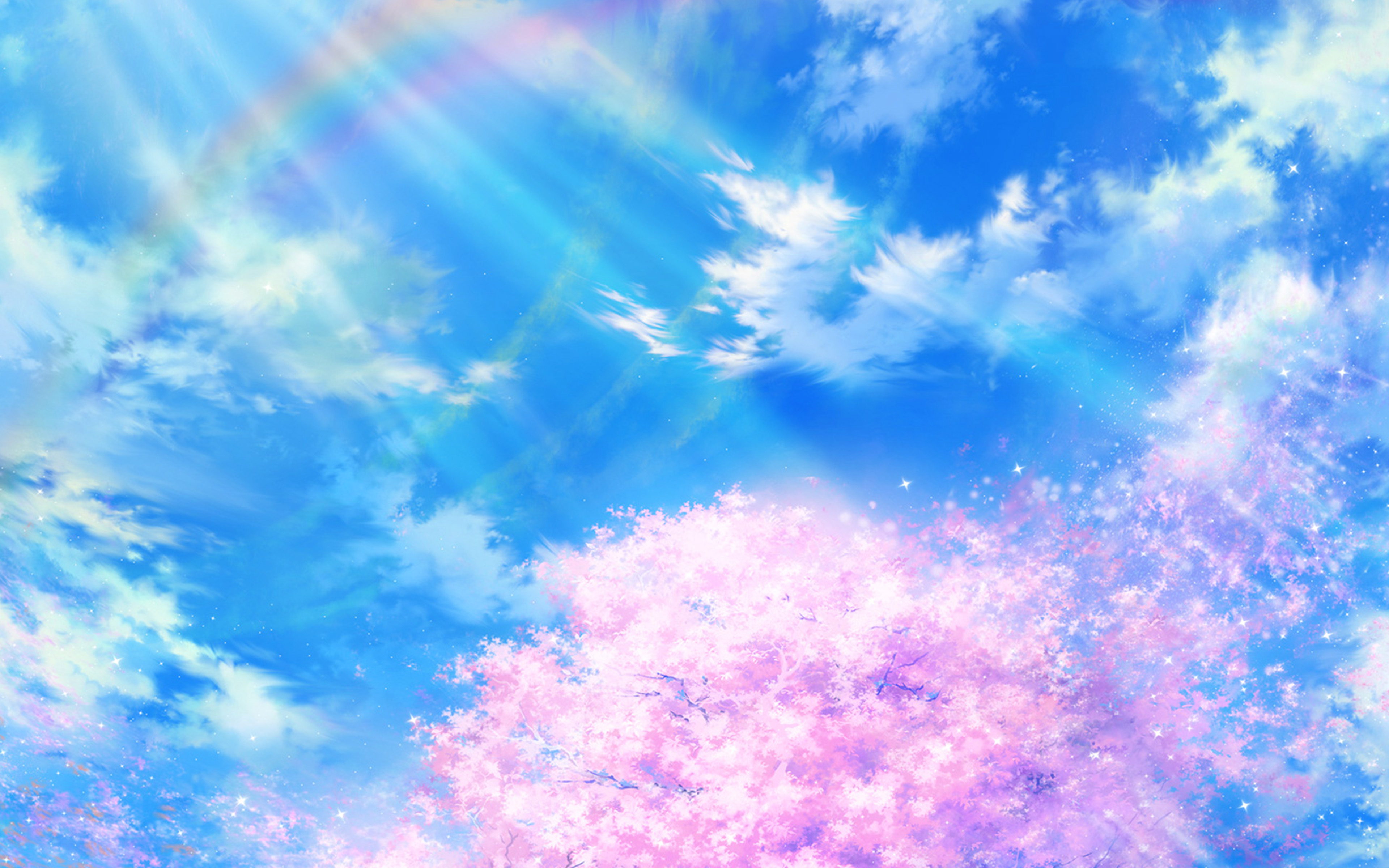 Images Boys Anime Sky Clouds 1366x768