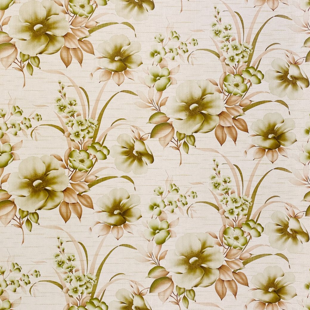 Vintage Wallpaper Shop. Vintage Green and Brown Floral