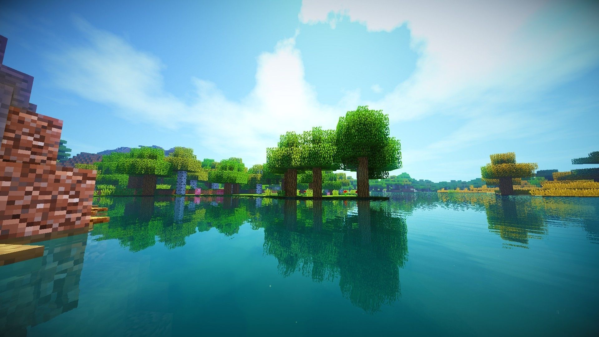 Minecraft Shaders Wallpaper