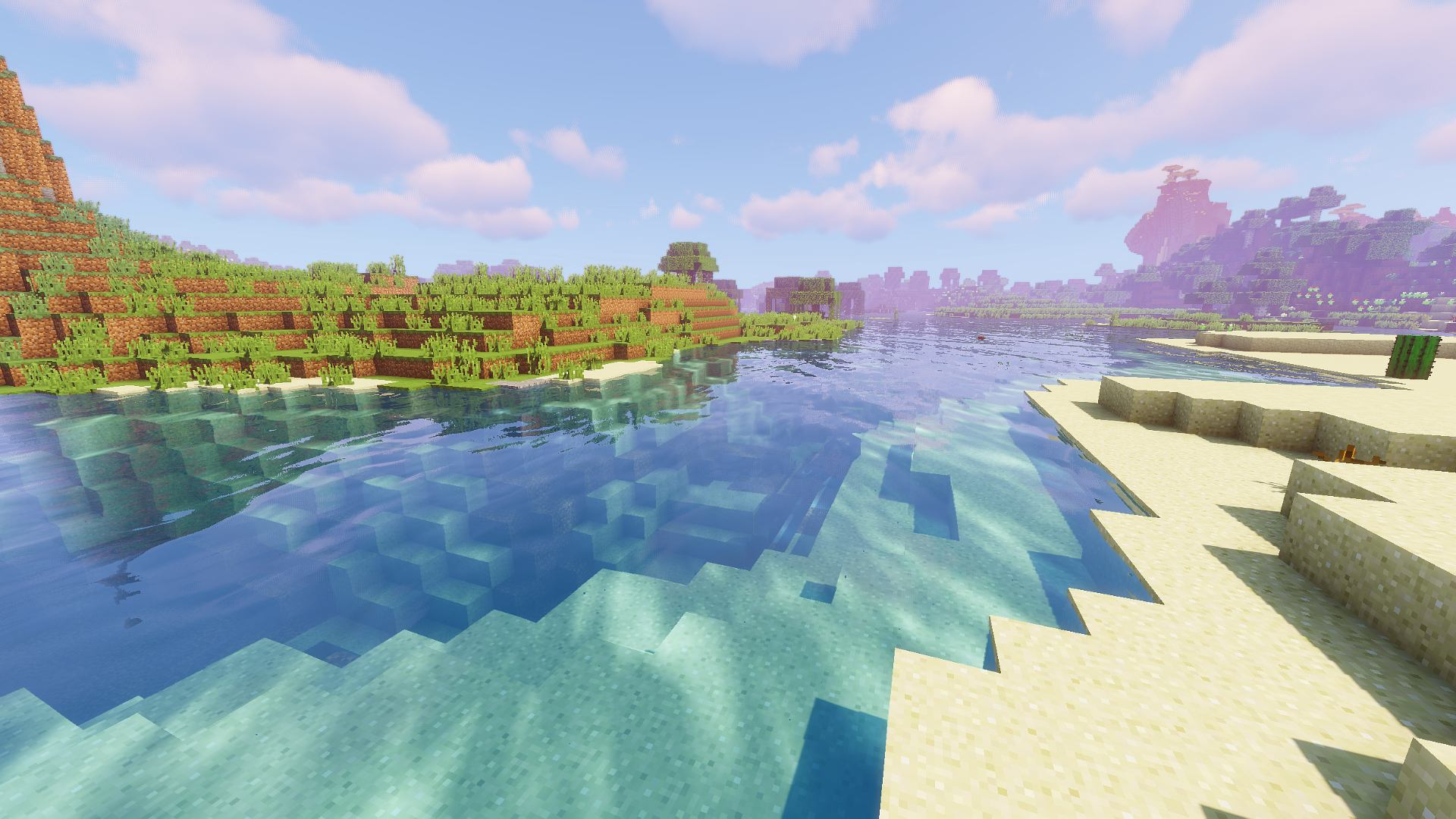 Hay does anyone know about a safe texture pack that has shaders and realistic water