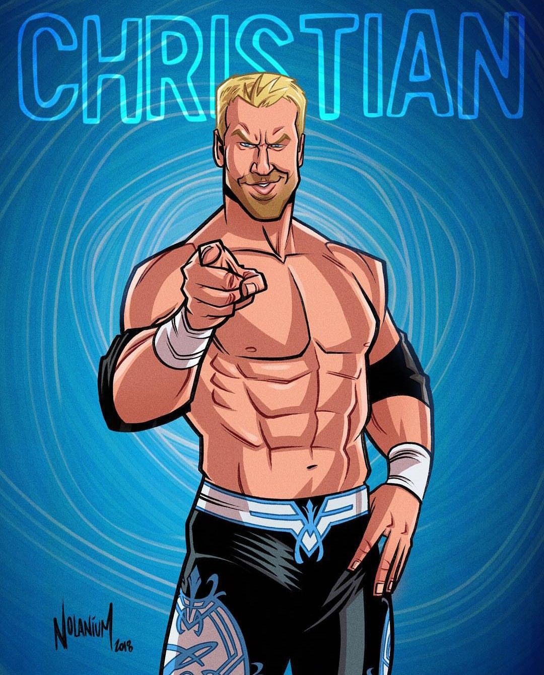 Cartoons of pro wrestlers