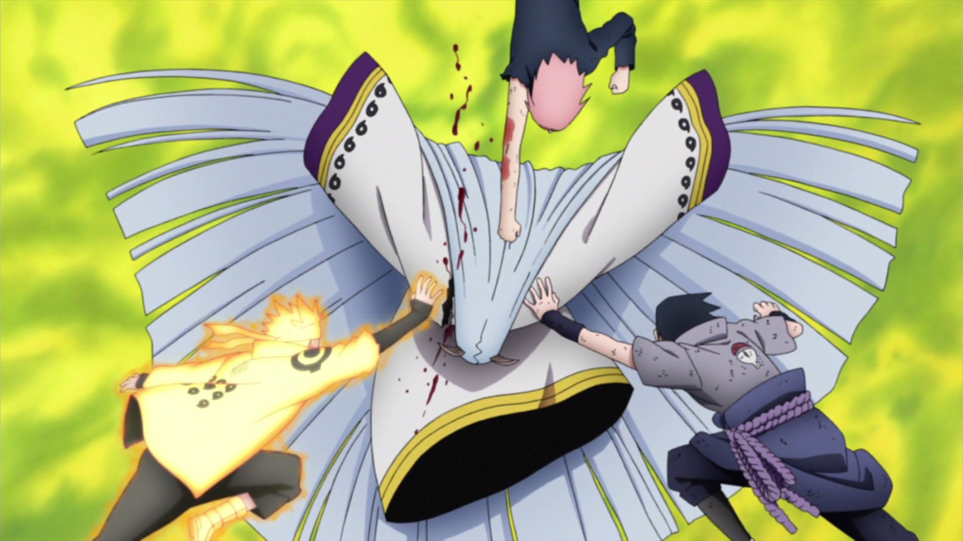 Naruto Sasuke Sakura Defeat Kaguya.