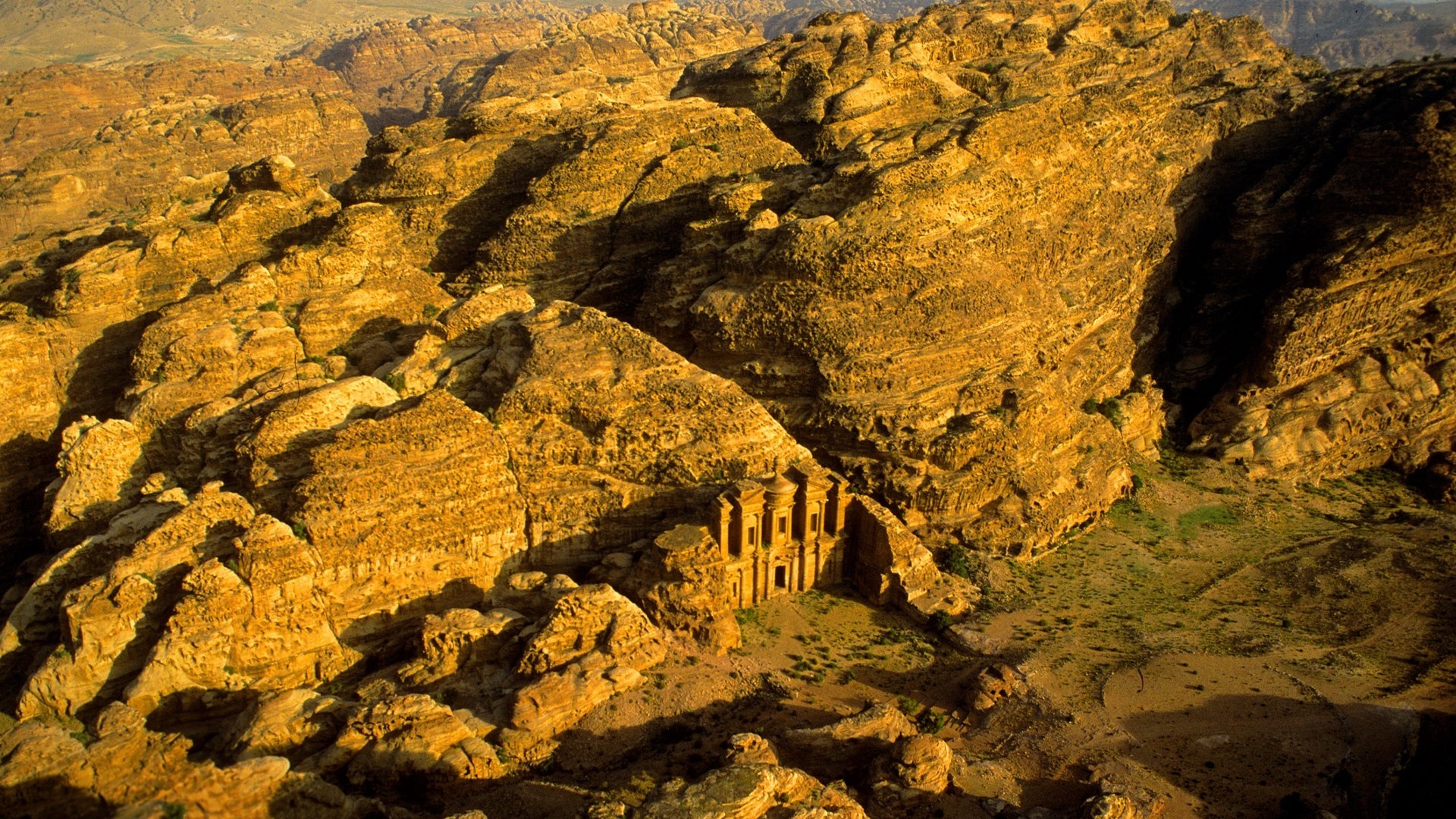 nature, Landscape, Petra, History, Rock, Desert, Aerial View, Monuments, World Heritage Site Wallpaper HD / Desktop and Mobile Background