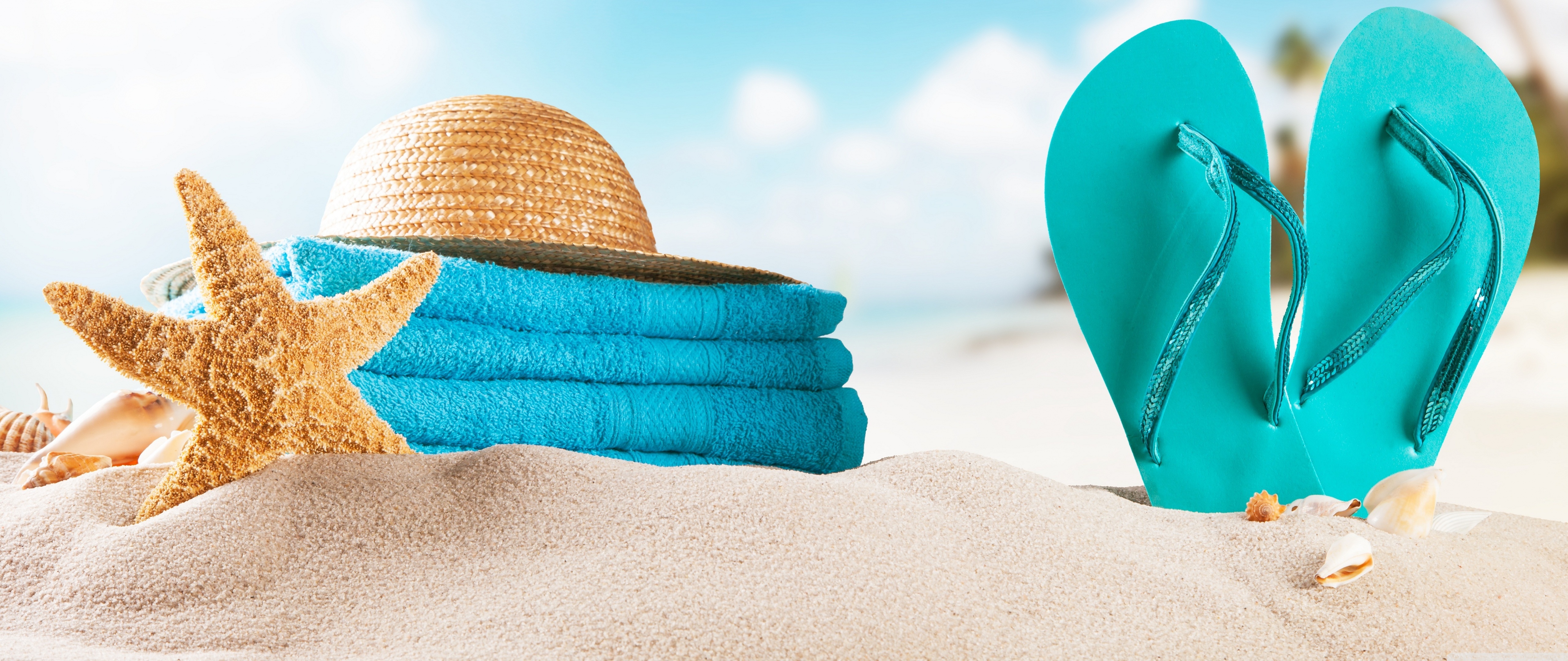 Summer Beach Background Ultra HD Desktop Background Wallpaper for 4K UHD TV, Widescreen & UltraWide Desktop & Laptop, Multi Display, Dual Monitor, Tablet