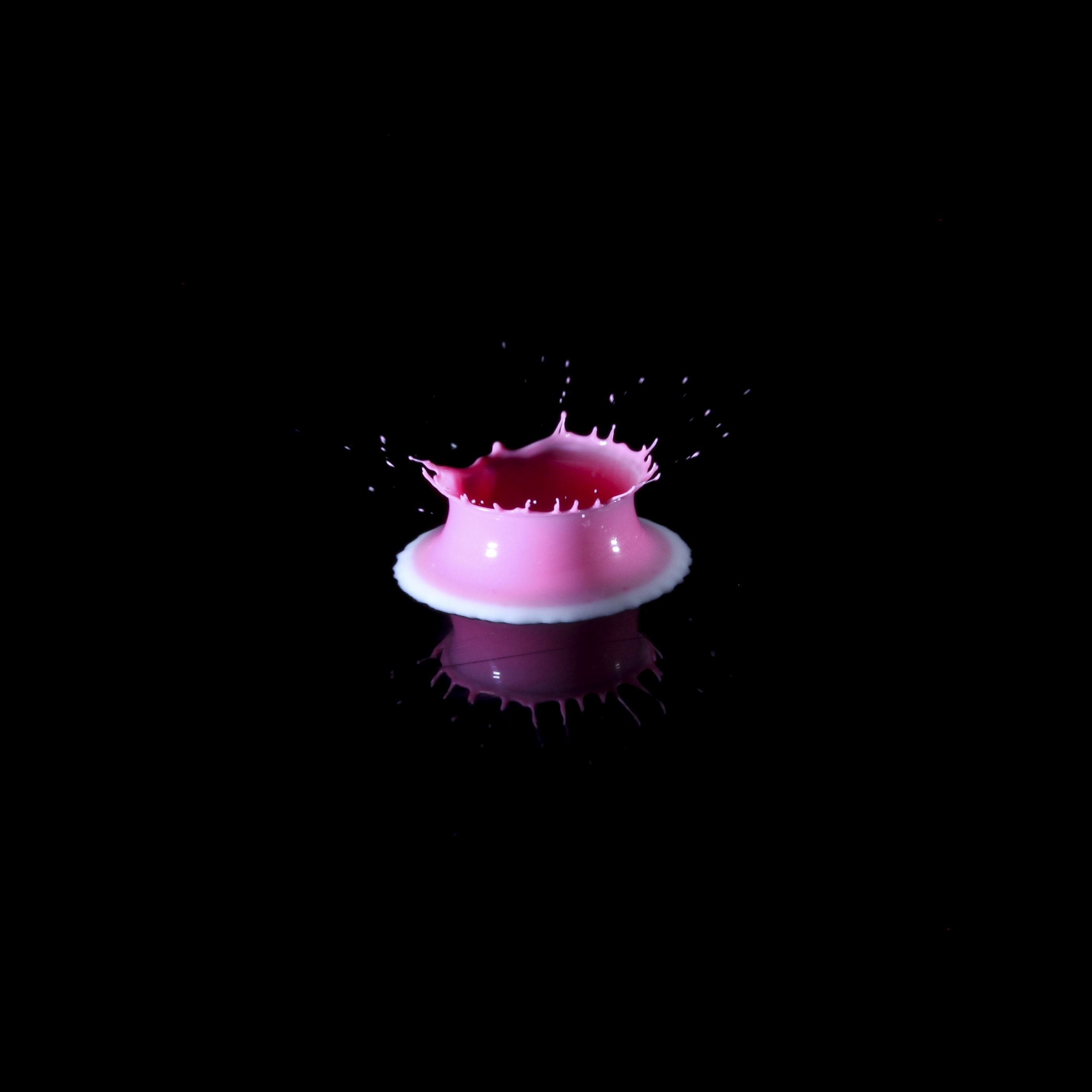 Download wallpaper 2780x2780 drop, paint, splash, pink, reflection, fall, splatter ipad air, ipad air 2, ipad 3, ipad 4, ipad mini 2, ipad mini 3, ipad mini 4, ipad pro 9.7 for parallax HD background