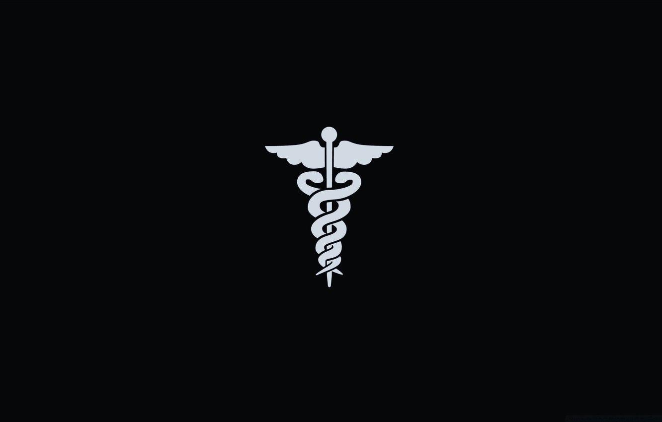 Wallpaper black, symbol, medicine image for desktop, section минимализм