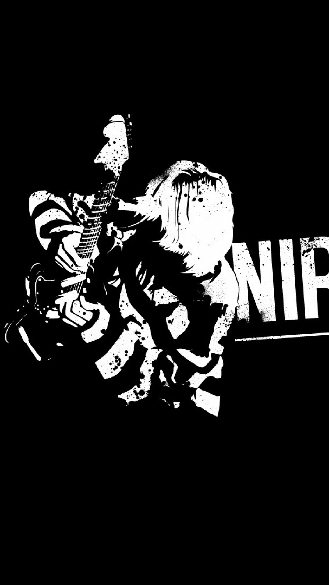 Wallpaper Nirvana, Guitarist, Sign, Background, Letters Wallpaper HD iPhone