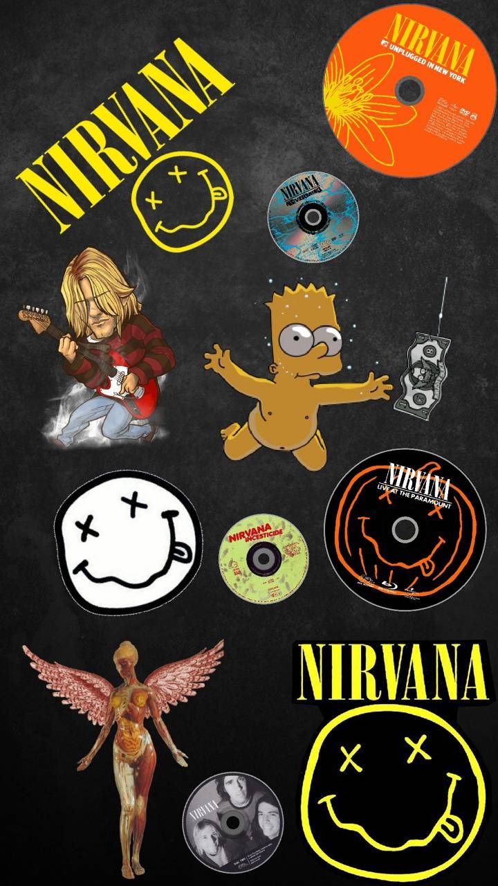 Nirvana iPhone wallpaper edit grunge  Bandas de música Musica