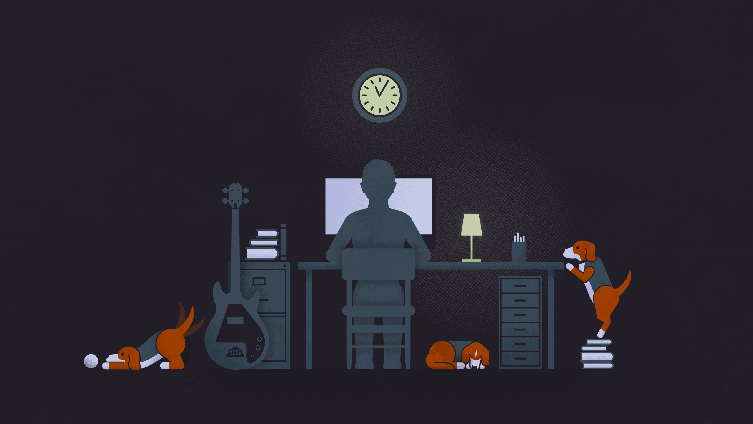 minimal, Vector, Tech, Computer, Dogs, Humor, Funny, Cartoon Wallpaper HD / Desktop and Mobile Background