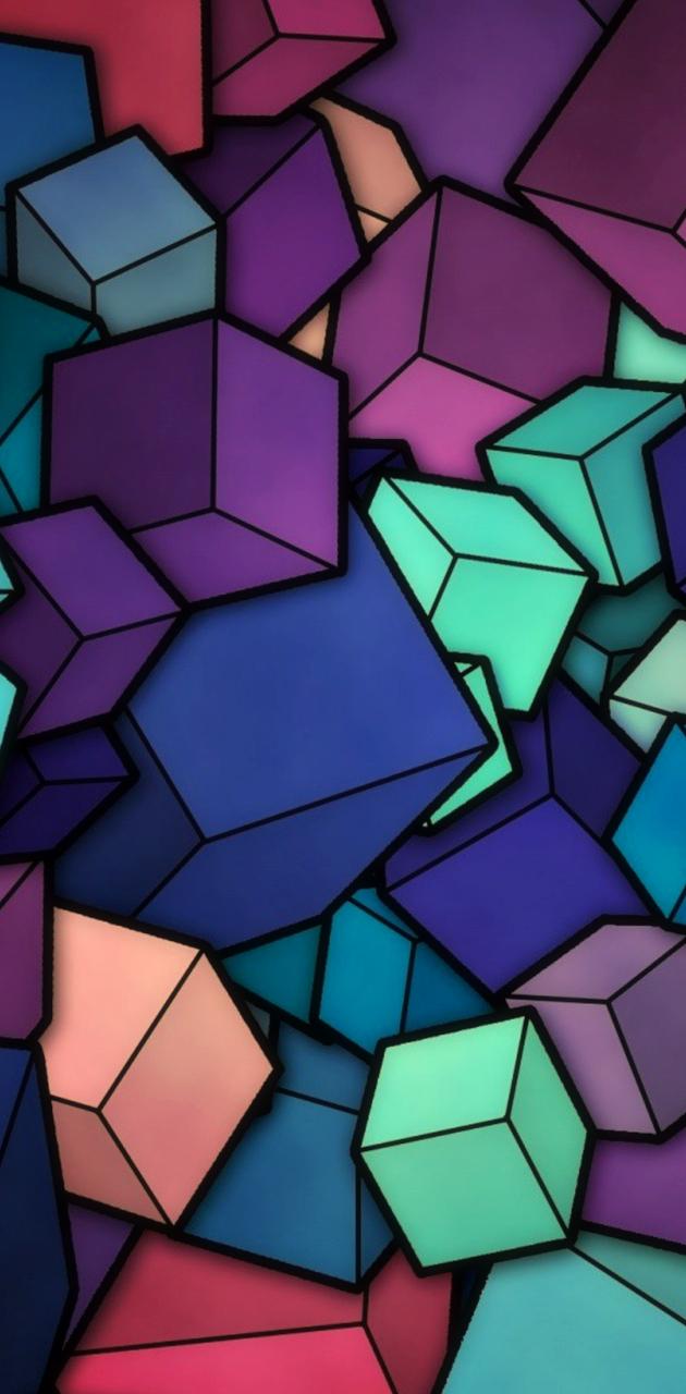 Colorful cubes wallpaper