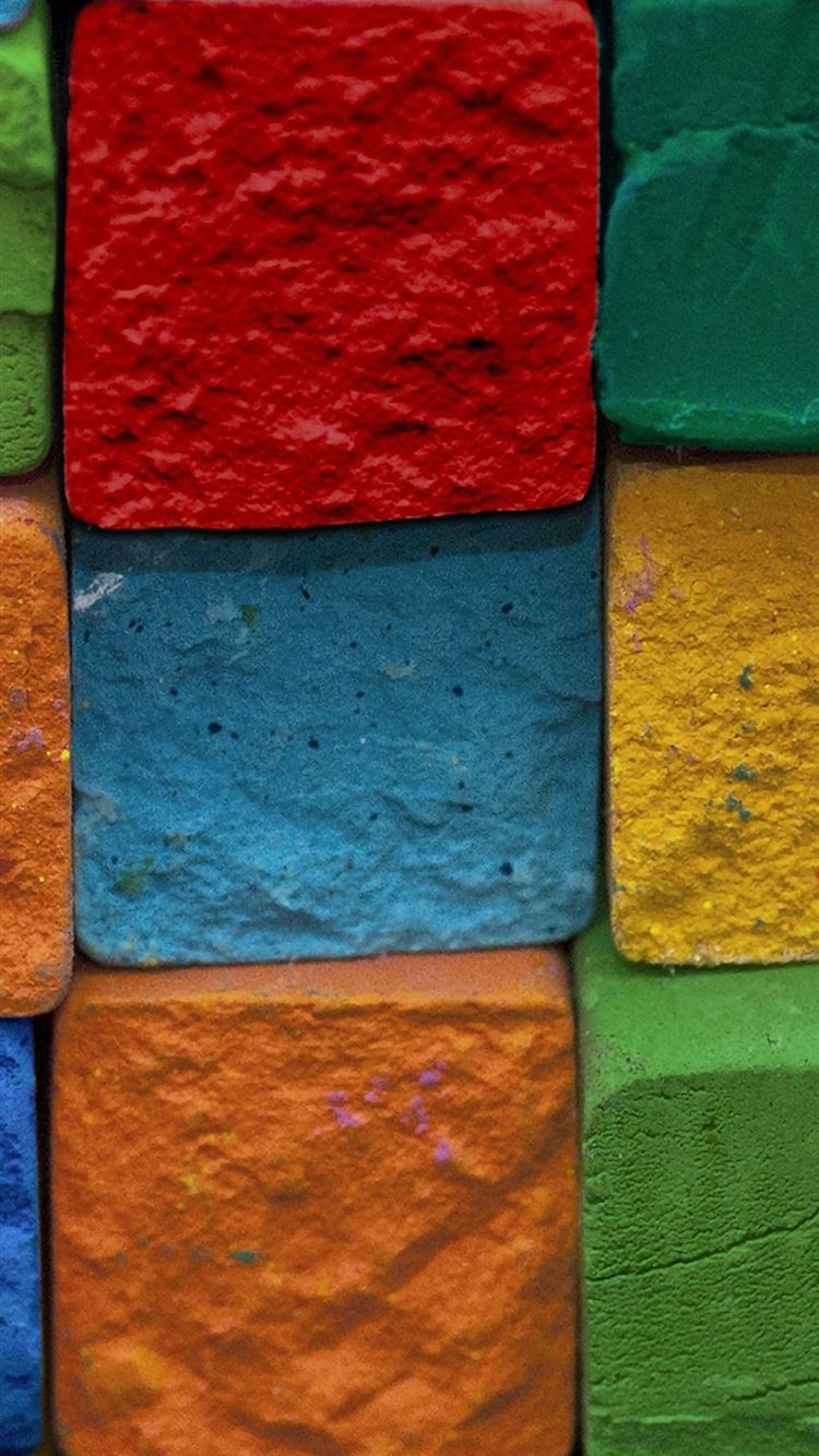 Colorful Cube Block Art Pattern iPhone Wallpaper Free Download