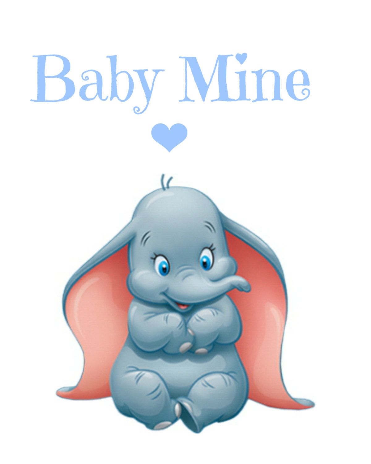 Dumbo Baby Mine Nursery Printable Instant by RachelsMagicalPrints. Baby disney characters, Cute disney characters, Disney tattoos
