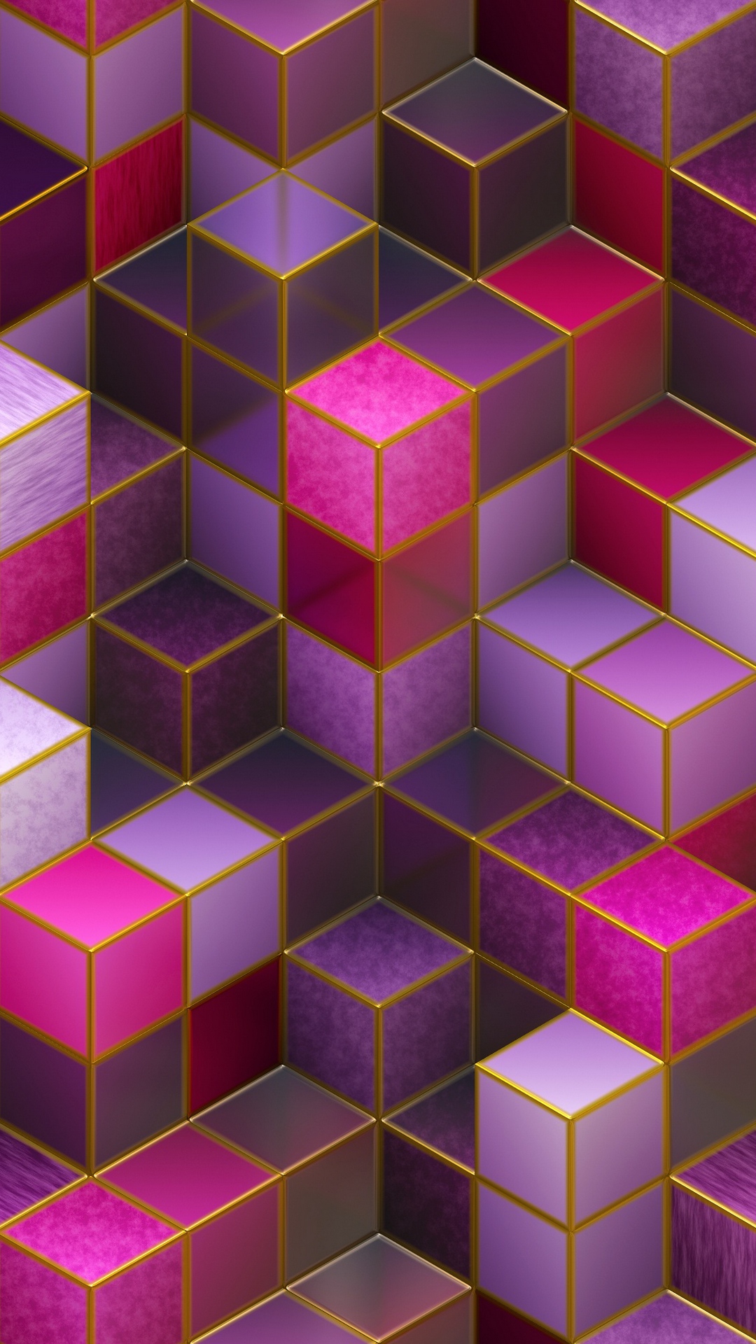 3D Cubes Colorful Pink HD Wallpaper
