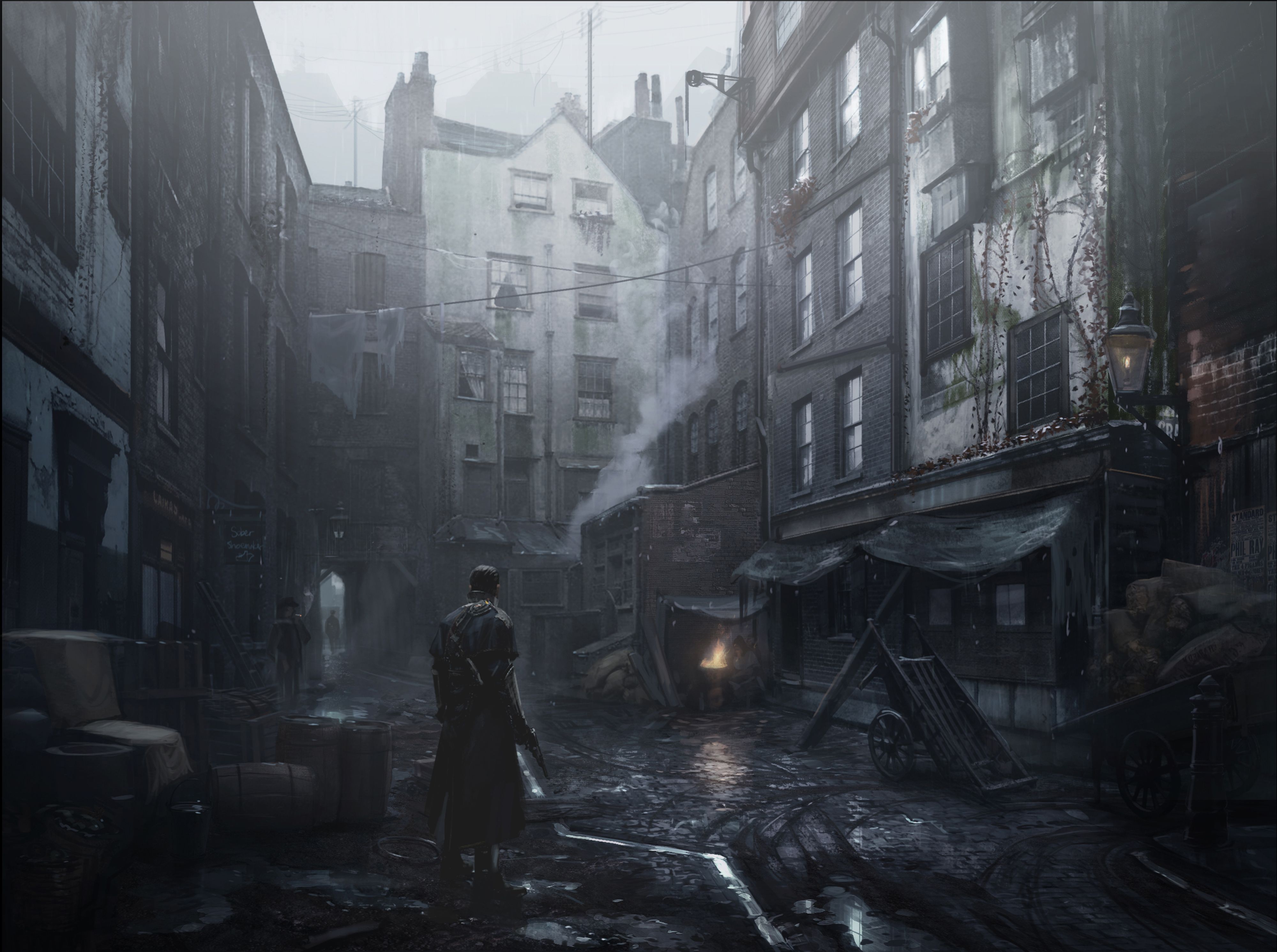 Save Victorian London from a werewolf infestation in The Order: 1886. Concept art world, Environment concept art, Fantasy landscape