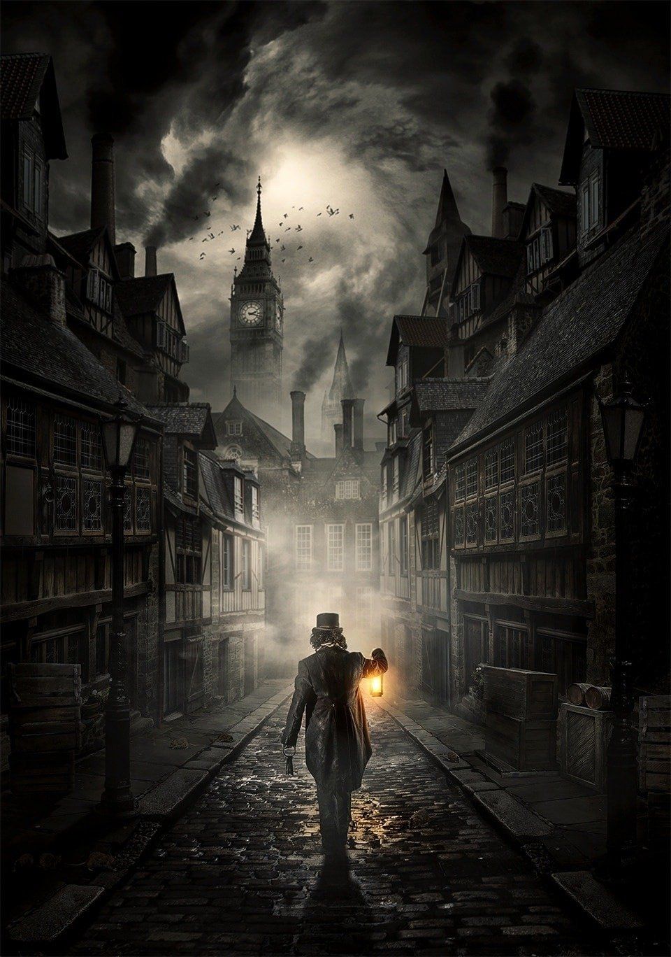 Steampunk Tendencies on Twitter. Dark fantasy art, Victorian street, Steampunk city