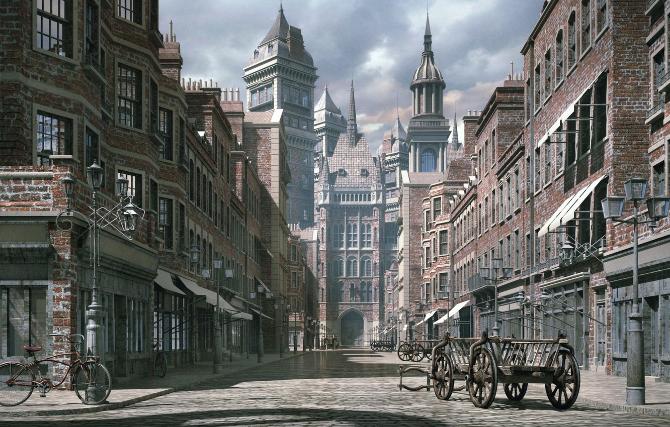 Wallpaper the city, street, building, victorian, THE GOOD OLD DAYS image for desktop, section город