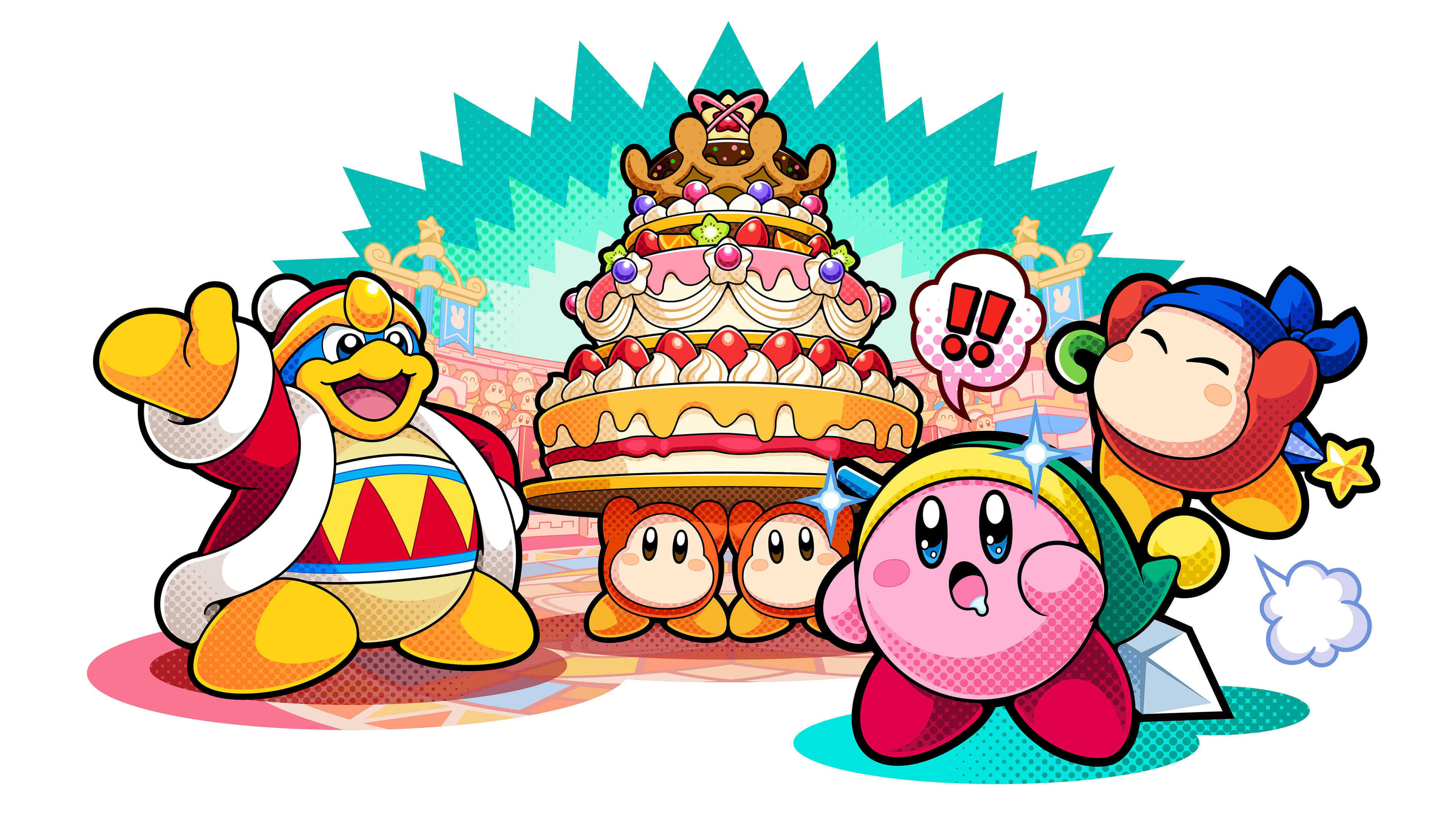 Kirby Battle Royale Cake UHD 4K Wallpaper