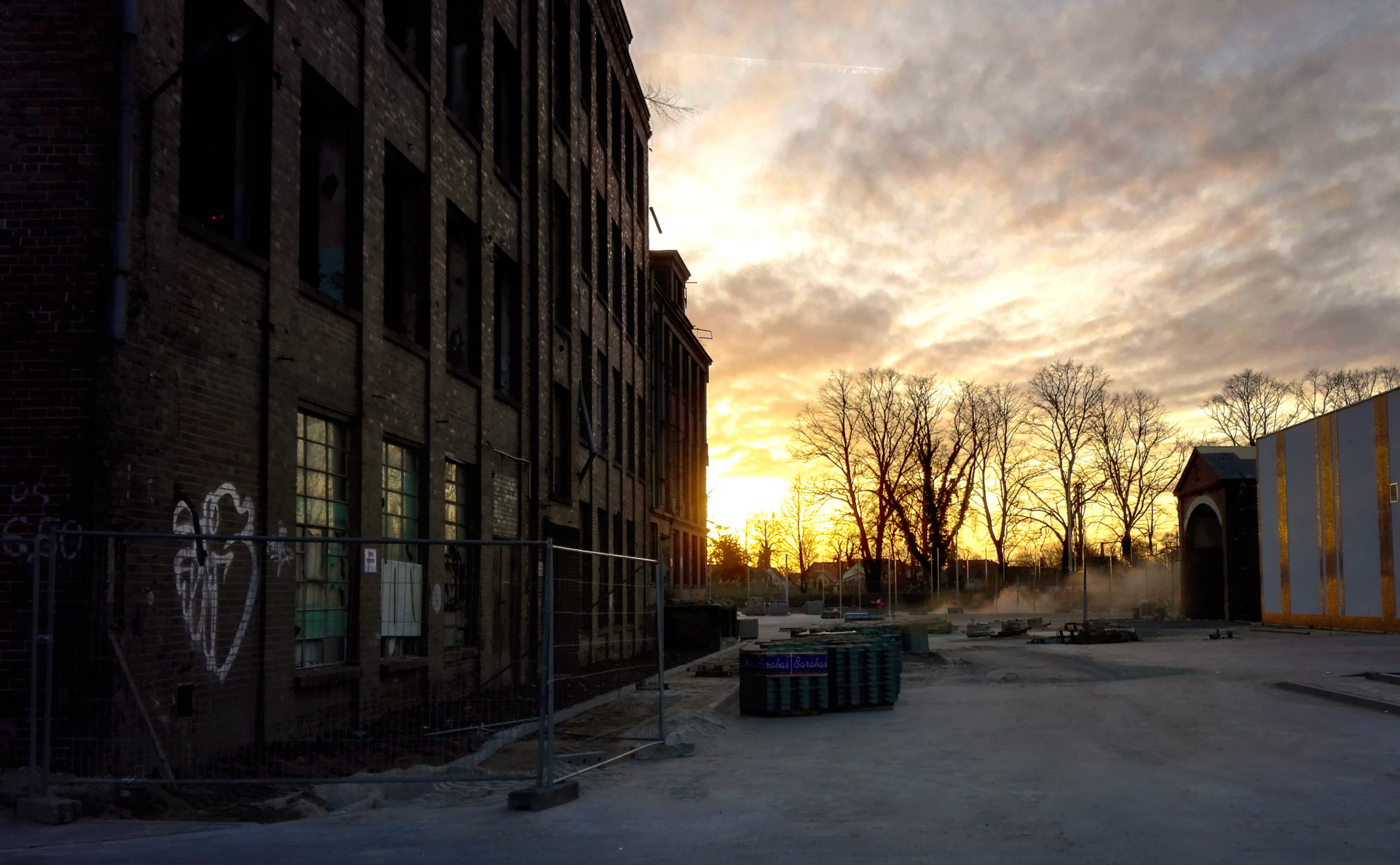 sunset, Old building, Factory Wallpaper HD / Desktop and Mobile Background