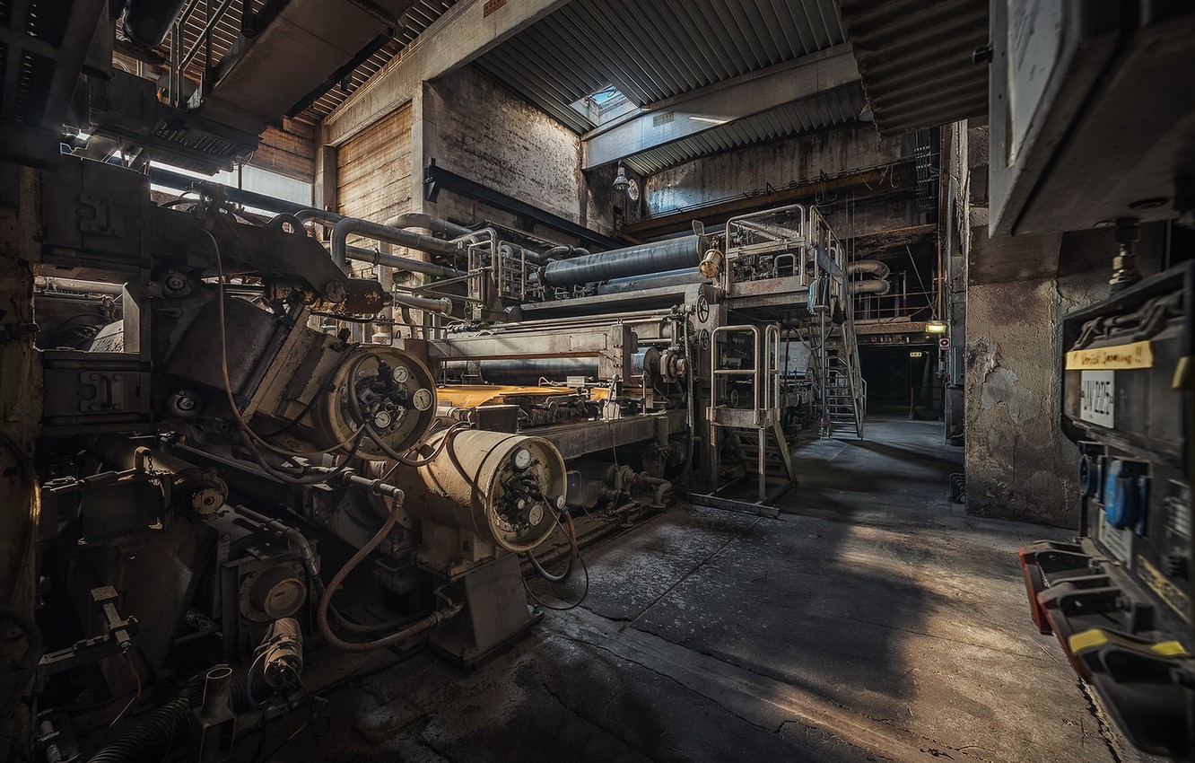 Wallpaper plant, machines, factory image for desktop, section разное