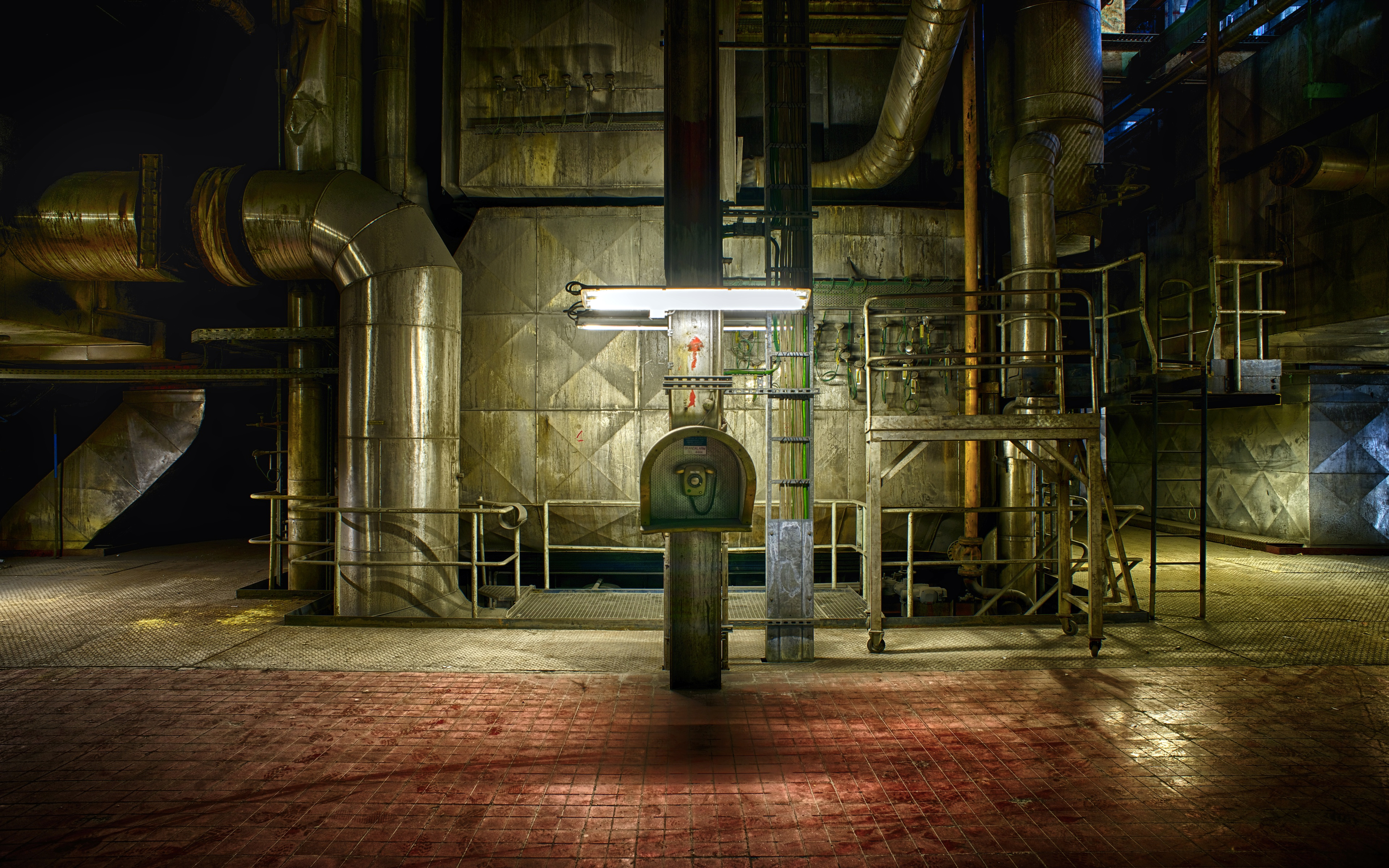 Telephone Power Plant Factory Abandoned Industrial Wallpaper:3840x2400