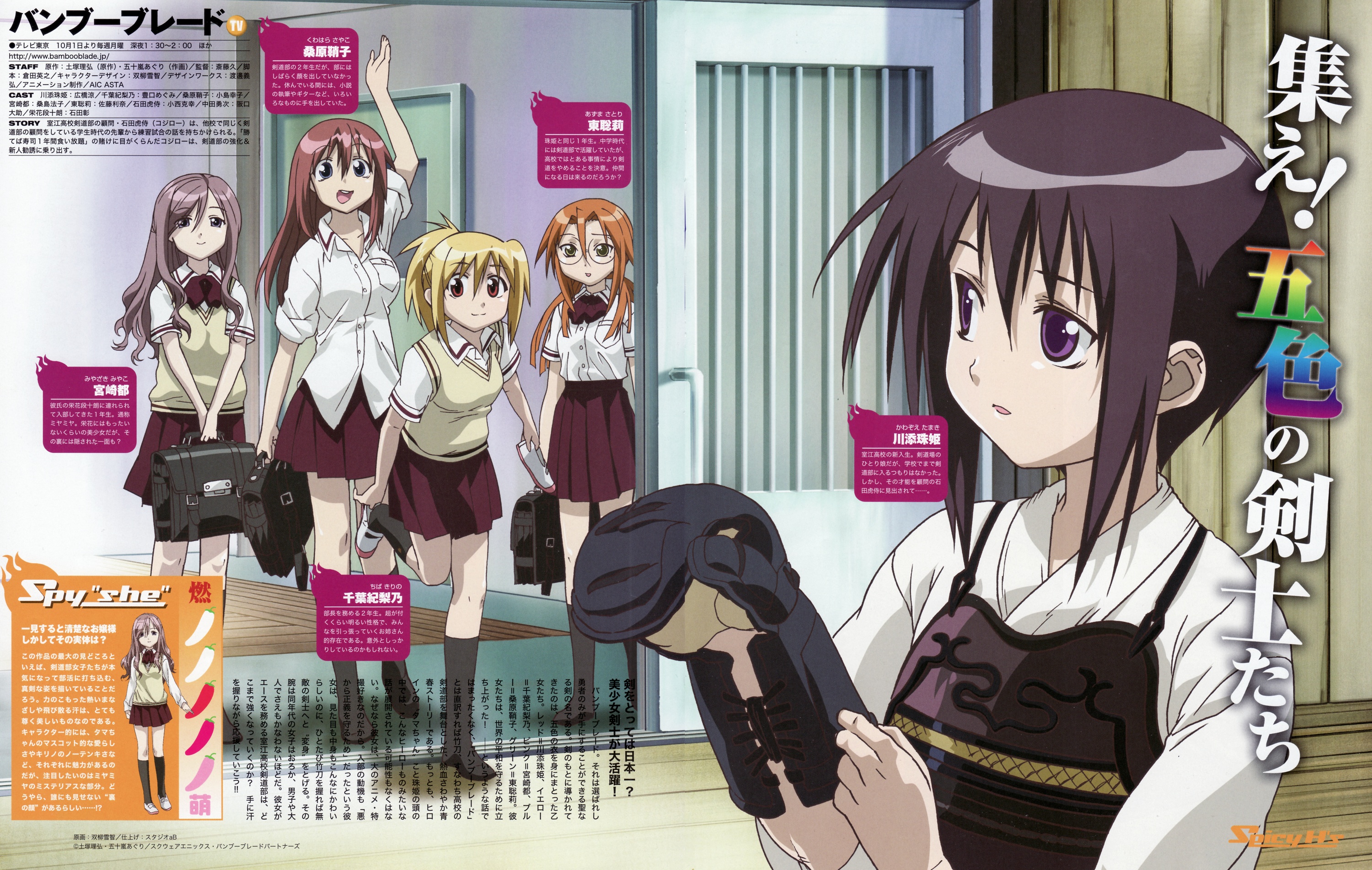 Anime Bamboo Blade Wallpaper:3000x1903