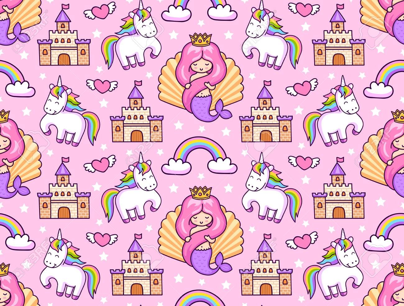 Unicorn And Rainbow Wallpaper