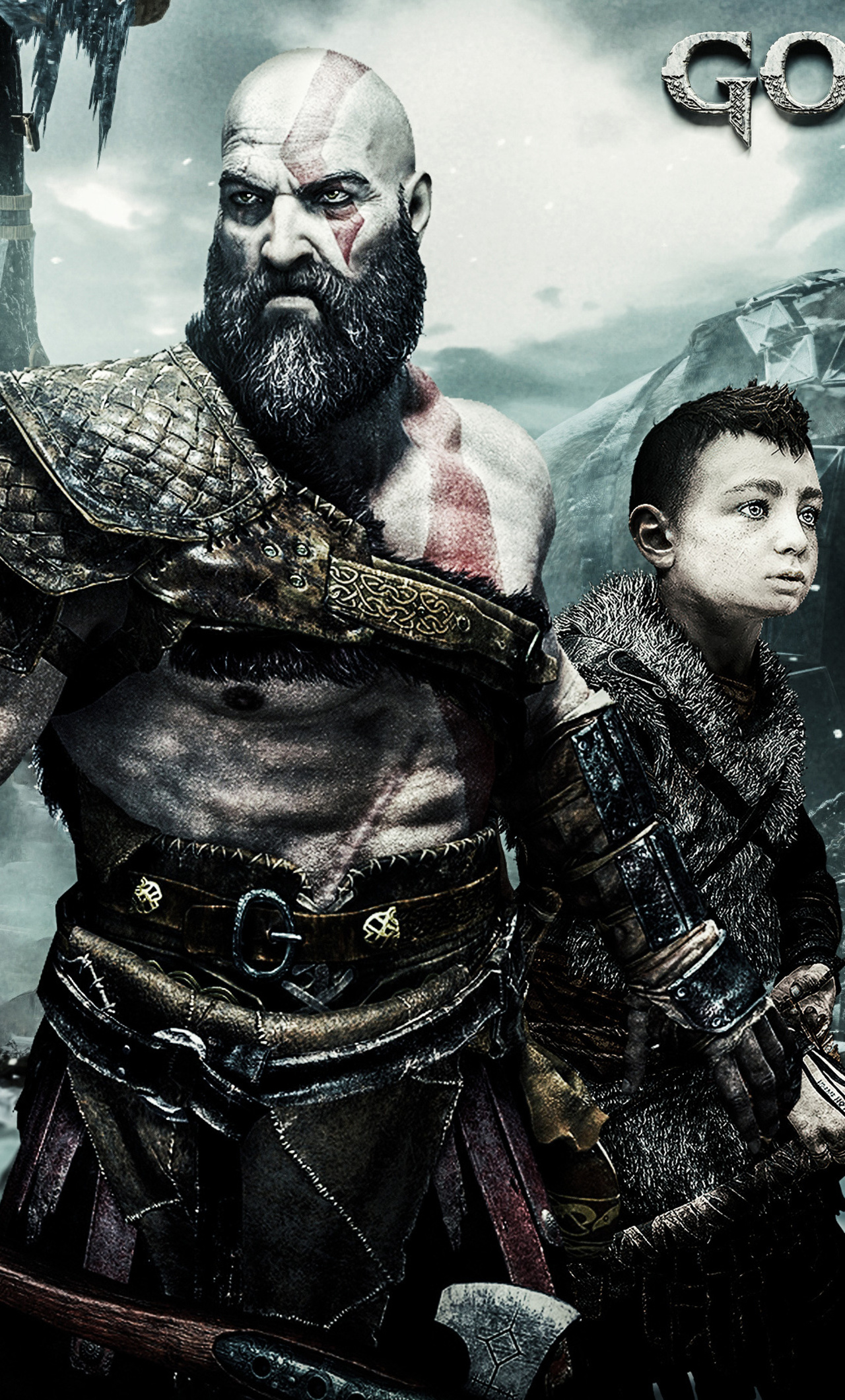 God Of War 4 Kratos And Atreus iPhone HD 4k Wallpaper, Image, Background, Photo and Picture
