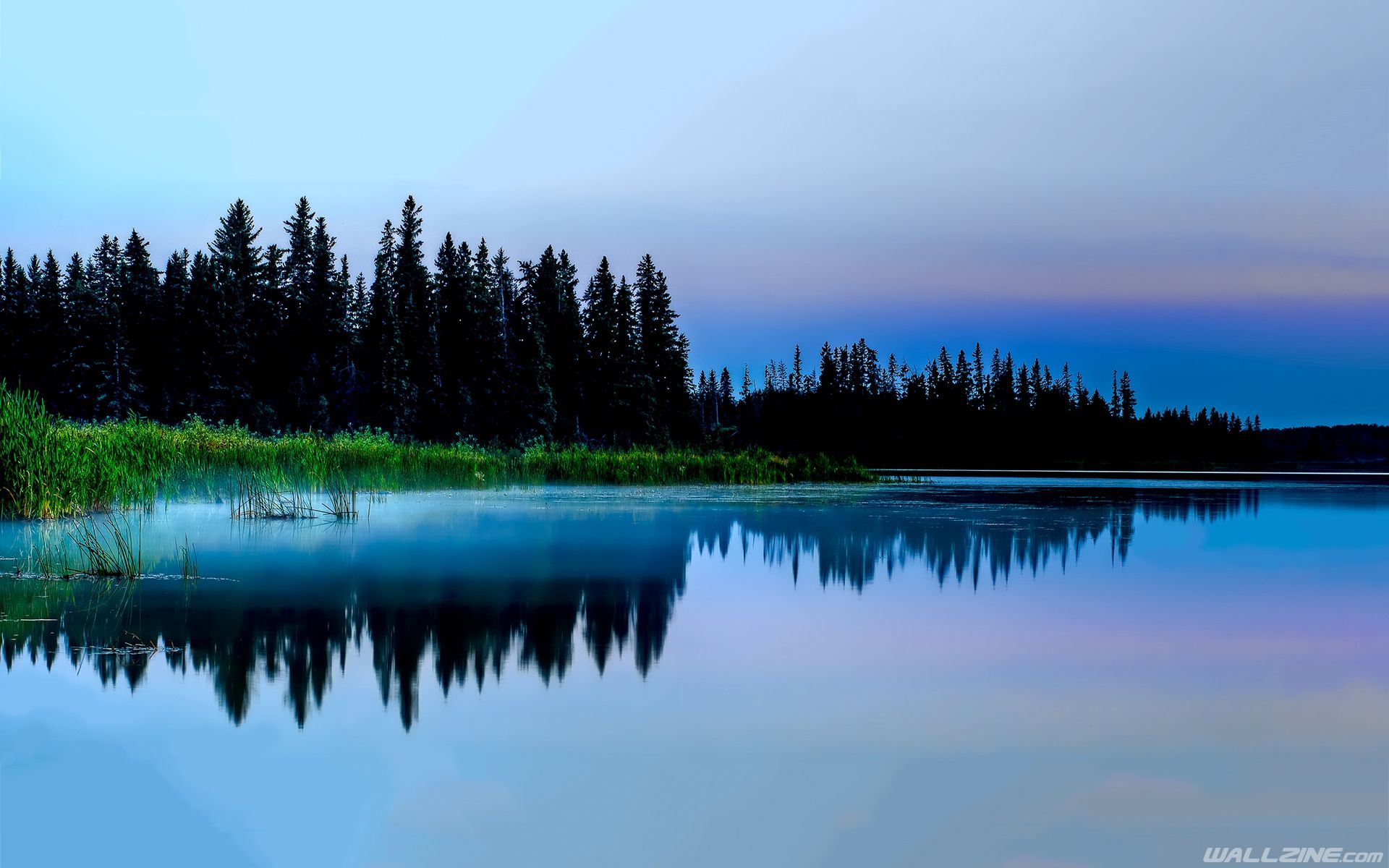 Silent Lake Evening. Lake landscape, Landscape wallpaper, Forest wallpaper