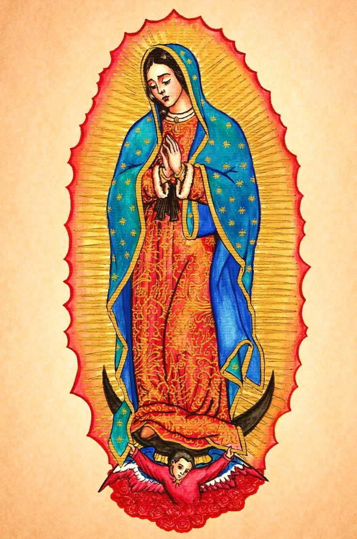 The Virgin of Guadalupe. Virgin mary art, Mexican culture art, Virgin mary painting