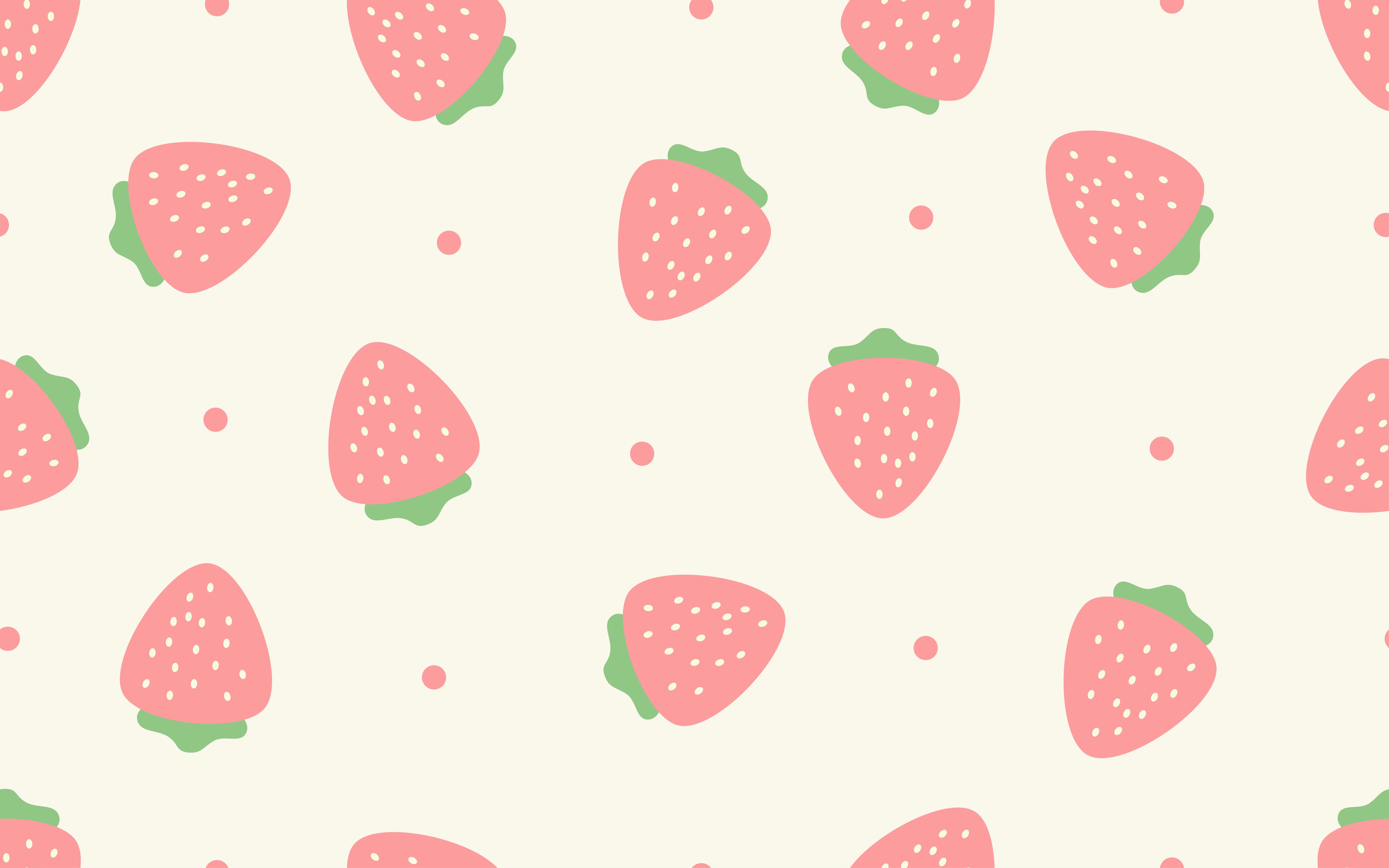 Strawberry seamless pattern Free Vectors, Clipart Graphics & Vector Art. Cute desktop wallpaper, Pink wallpaper laptop, Cute laptop wallpaper