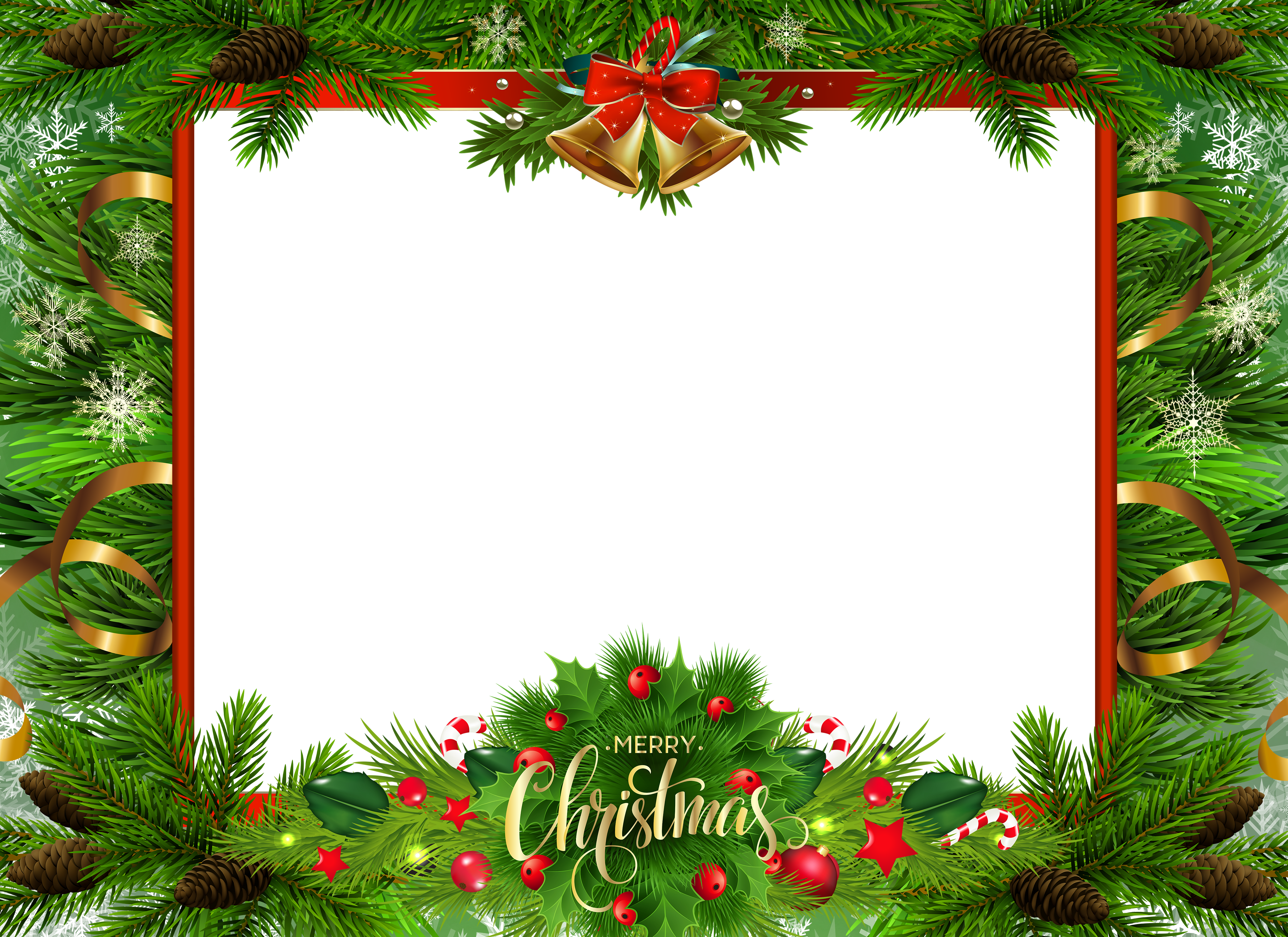 Merry Christmas Transparent PNG Photo Frame​-Quality Free Image and Transparent PNG Clipart