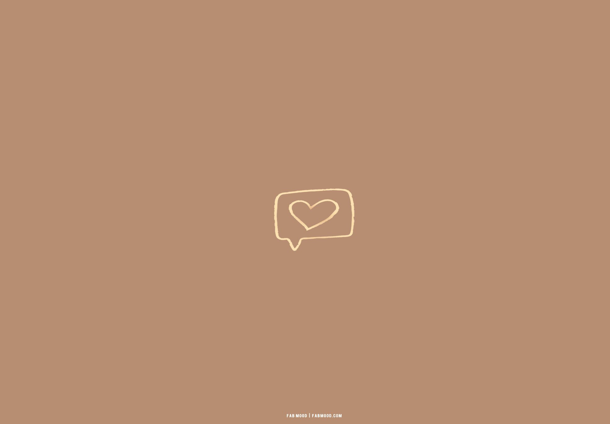 Brown Aesthetic Wallpaper for Laptop, Gold Heart Brown Aesthetic