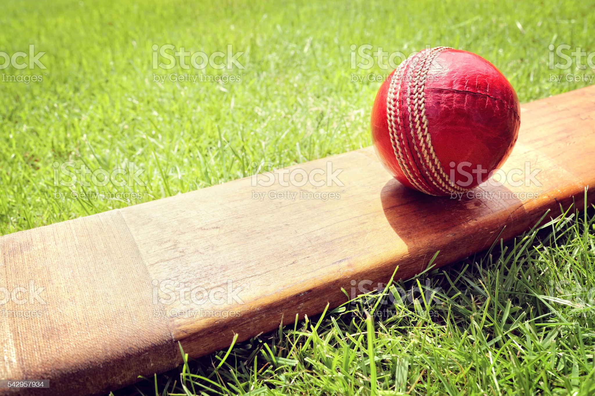 Cricket Bat And Ball Image Now