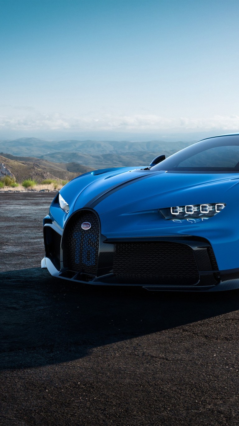 Blue Bugatti Chiron Pur Sport iPhone HD Wallpaper