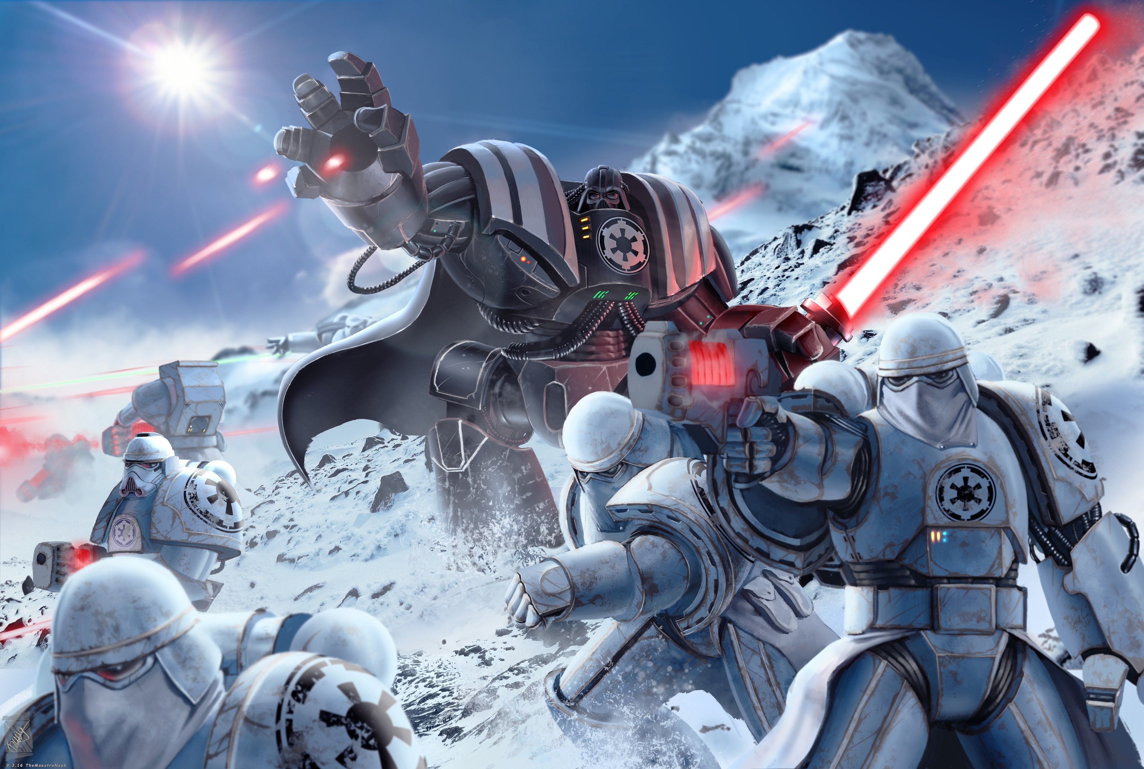 Darth Vader Lightsaber Sith Star Wars Snowtrooper Star Wars Stormtrooper Wallpaper:4500x3026