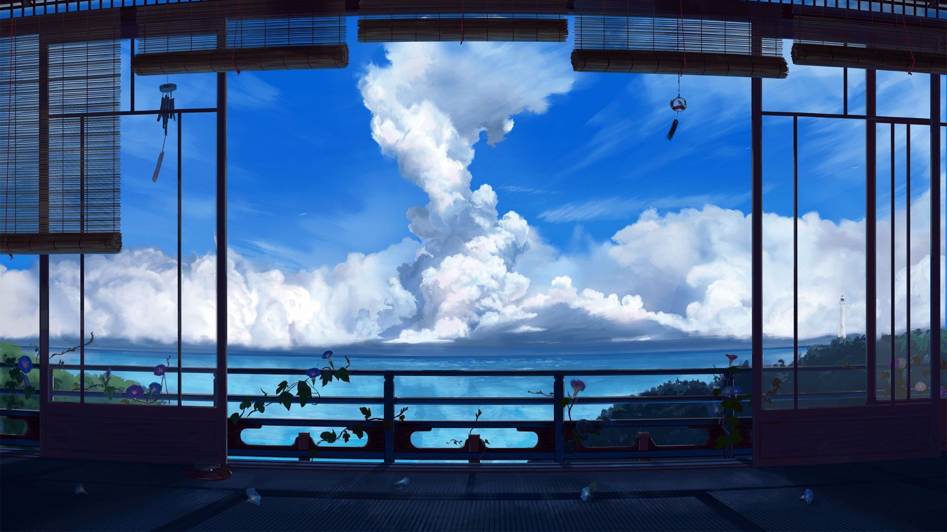 This wallpaper is about Lo fi picture anime, Download HD wallpaper for Desktop, or Mobile in. Anime scenery wallpaper, Clouds wallpaper iphone, Scenery wallpaper