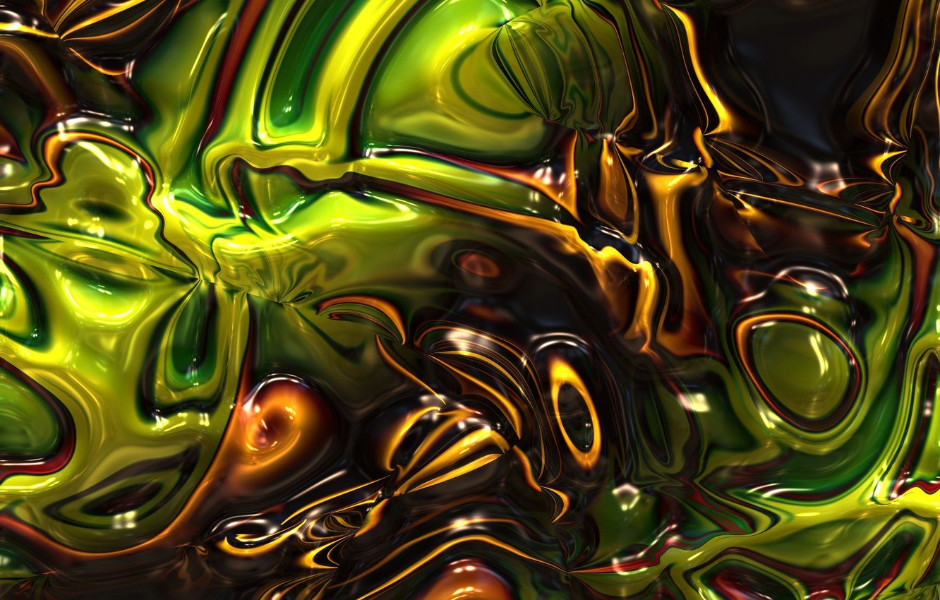 Wallpaper abstraction, green, brown, plasma, melting, diffusion, mixing image for desktop, section абстракции