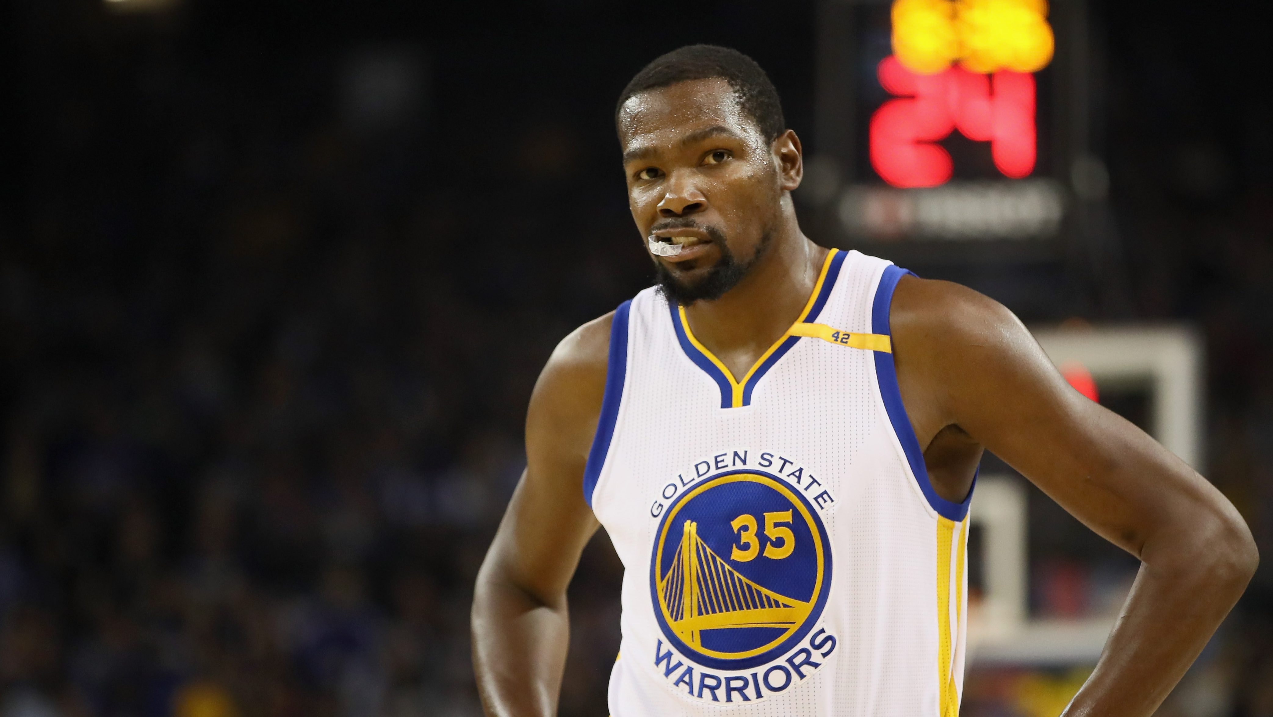 Watch Kevin Durant Get 3 Pointer Blocked By Brandon Ingram