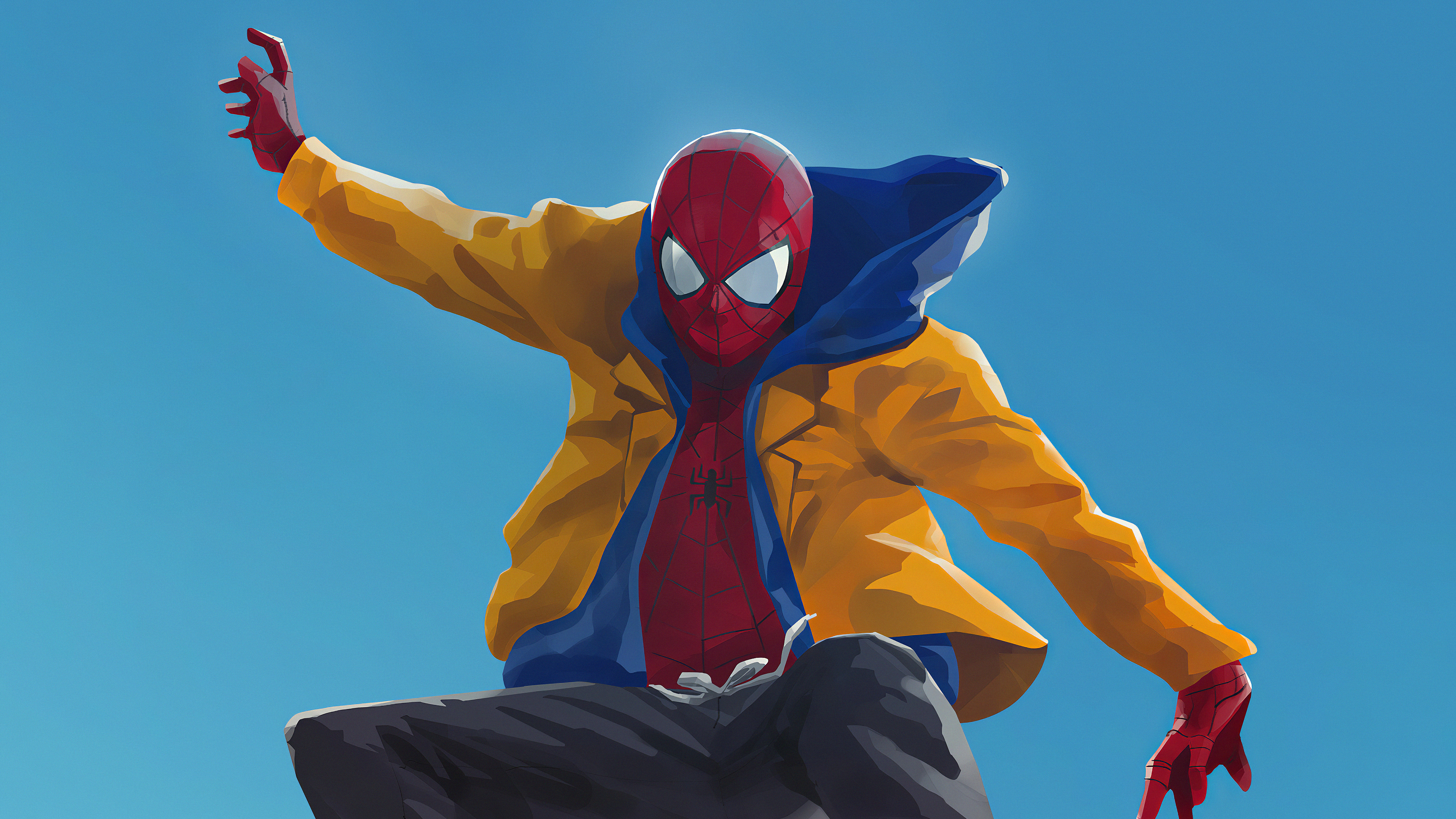 Spider Man Yellow Jacket, HD Superheroes, 4k Wallpaper, Image, Background, Photo and Picture