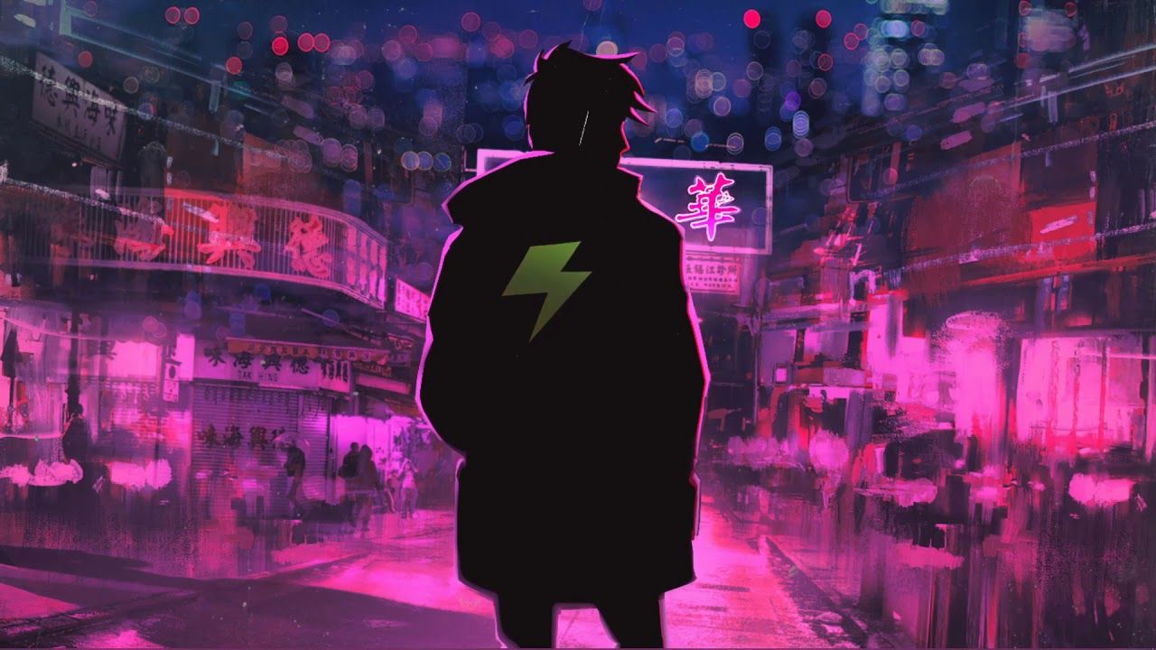 Anime Neon City Wallpaper