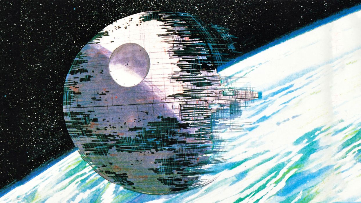 Star Wars Death Star Ralph McQuarrie wallpaperx1080