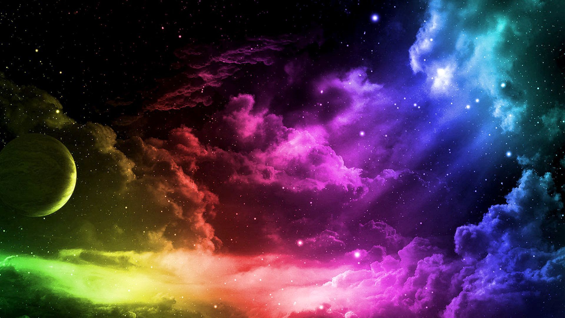 Rainbow Space Wallpaper Free Rainbow Space Background