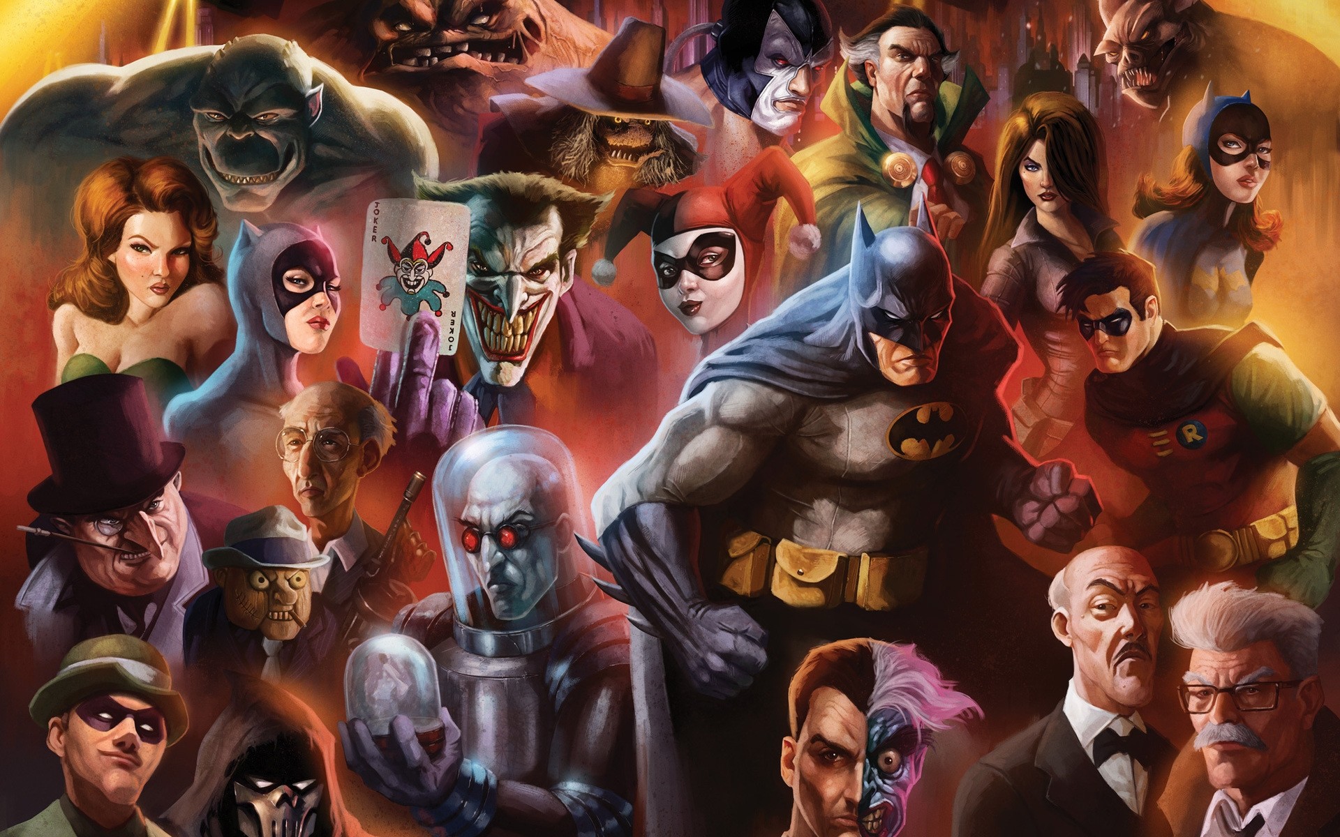 Superheroes And Villains Wallpaper