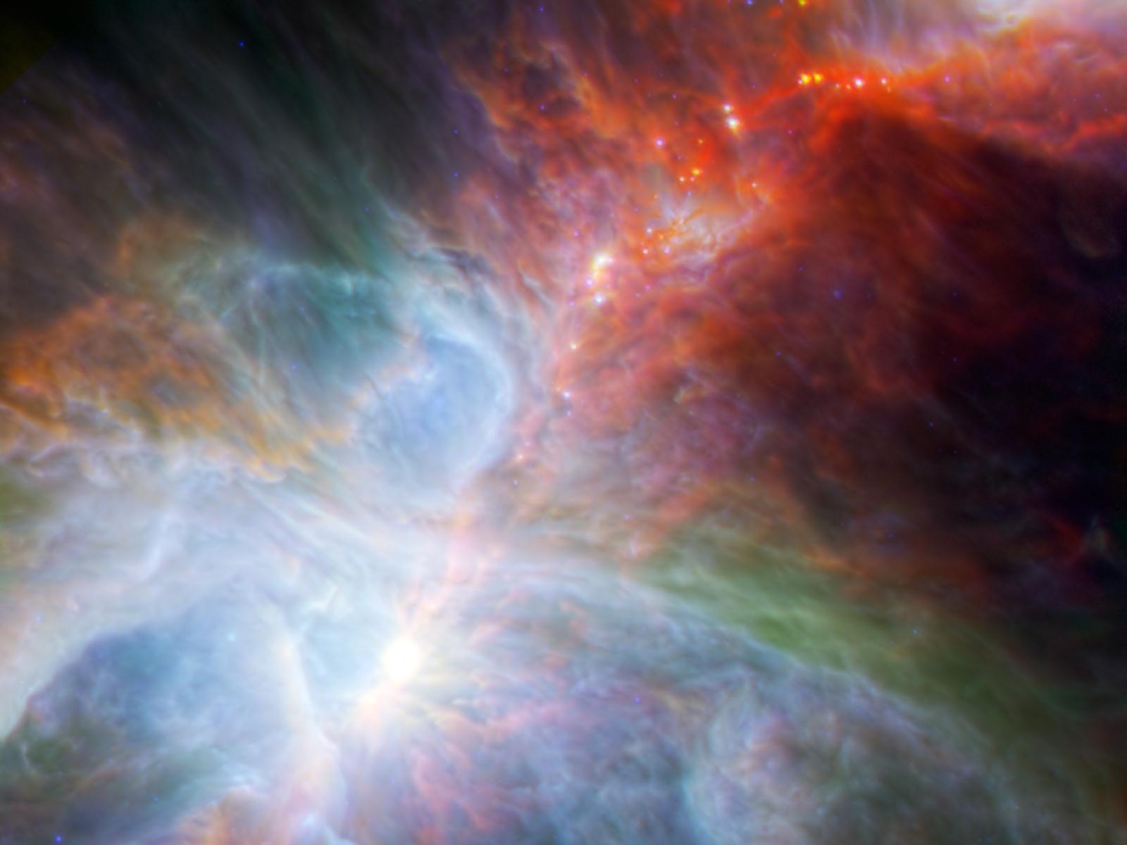 Orion Nebula reveals an infrared rainbow